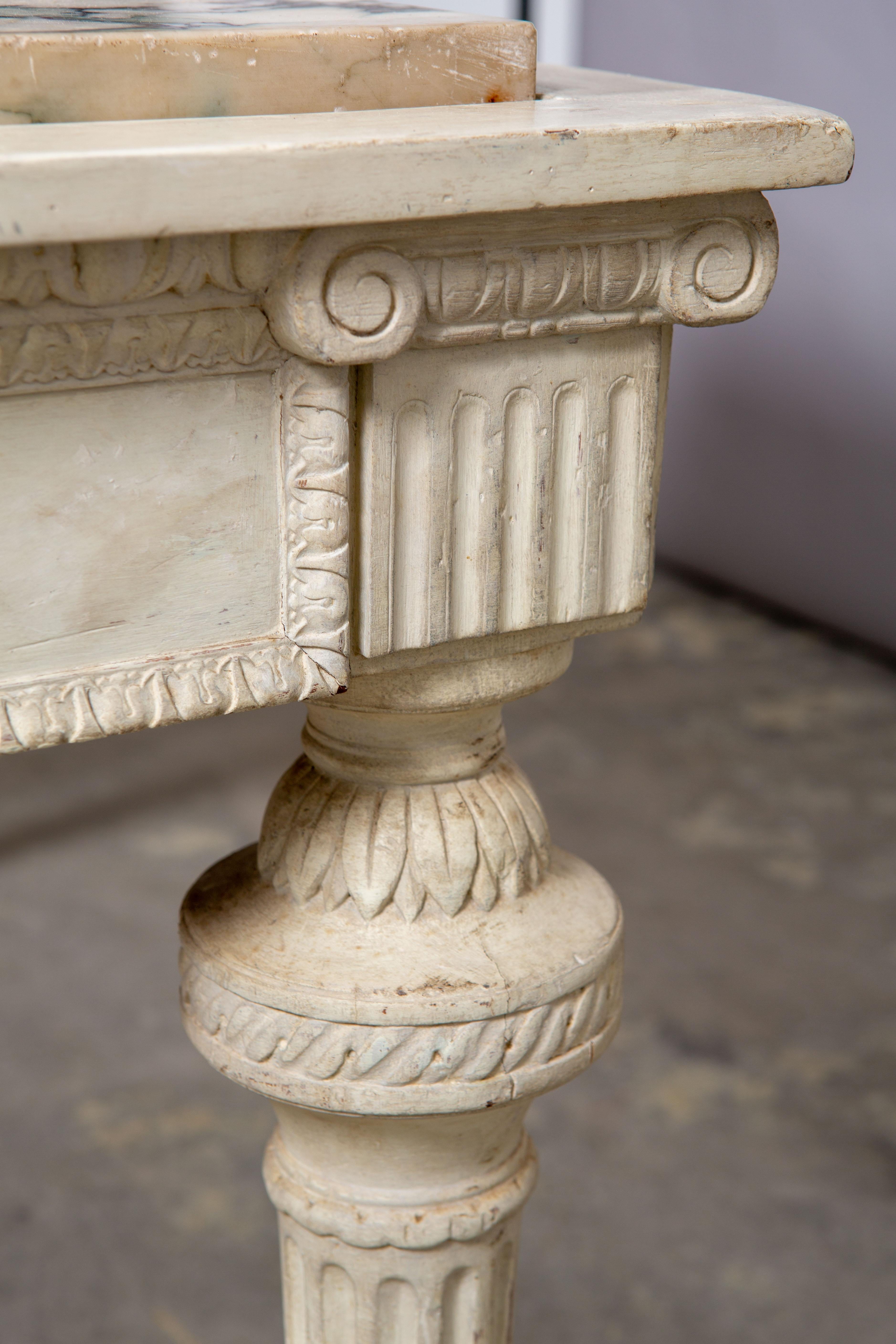 19th Century Neoclassical Style Marble-Top Table 1