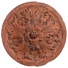 Antique 19th Century Neoclassical Style Terracotta Roundel Boss