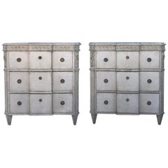 19th Century Pair of Neoclassical Chests