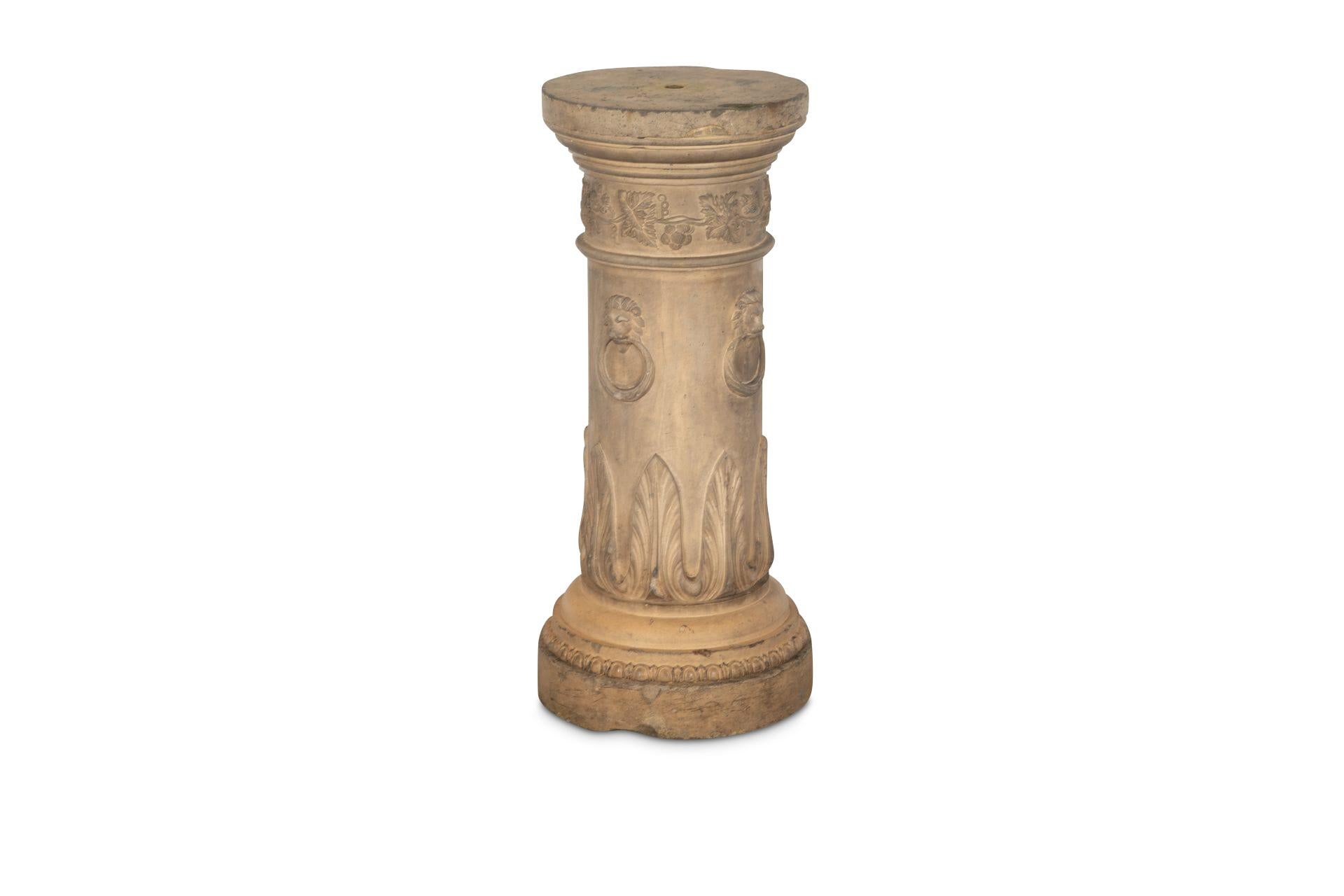 English 19th Century Neoclassical Terracotta Pedestal
