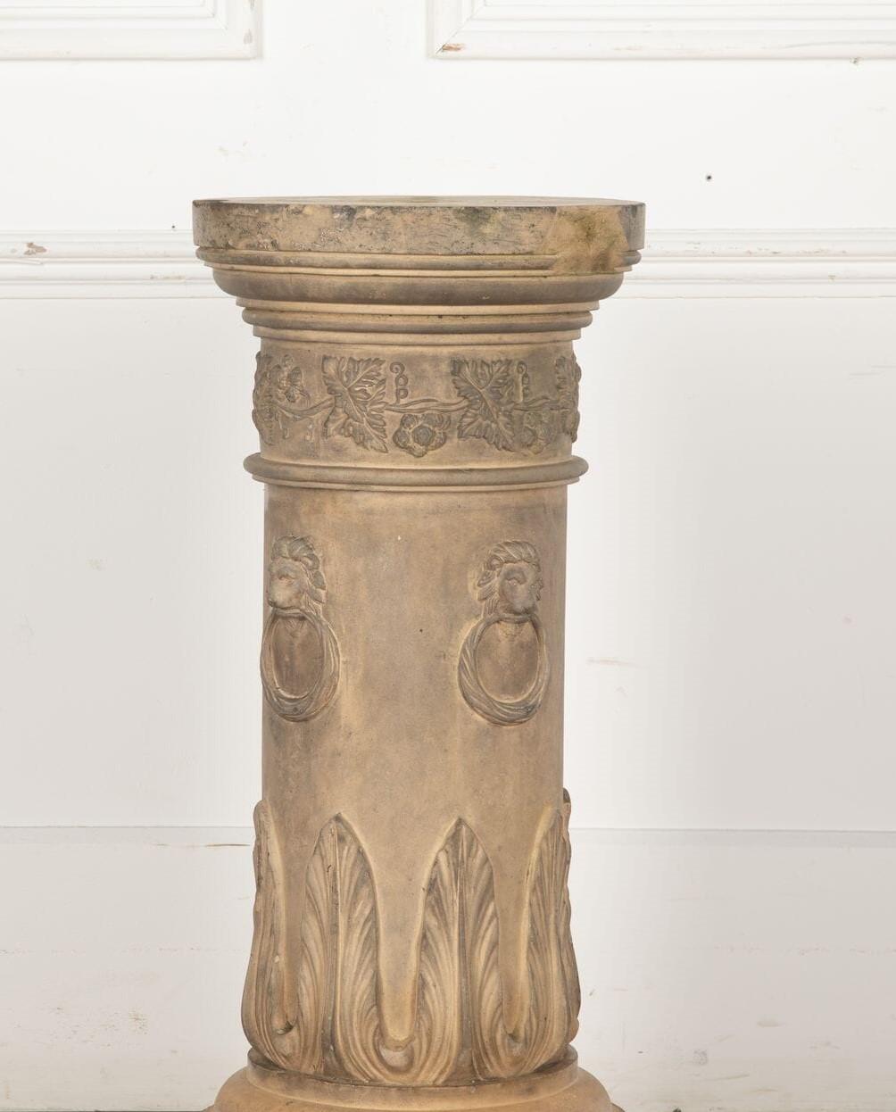 Mid-19th Century 19th Century Neoclassical Terracotta Pedestal