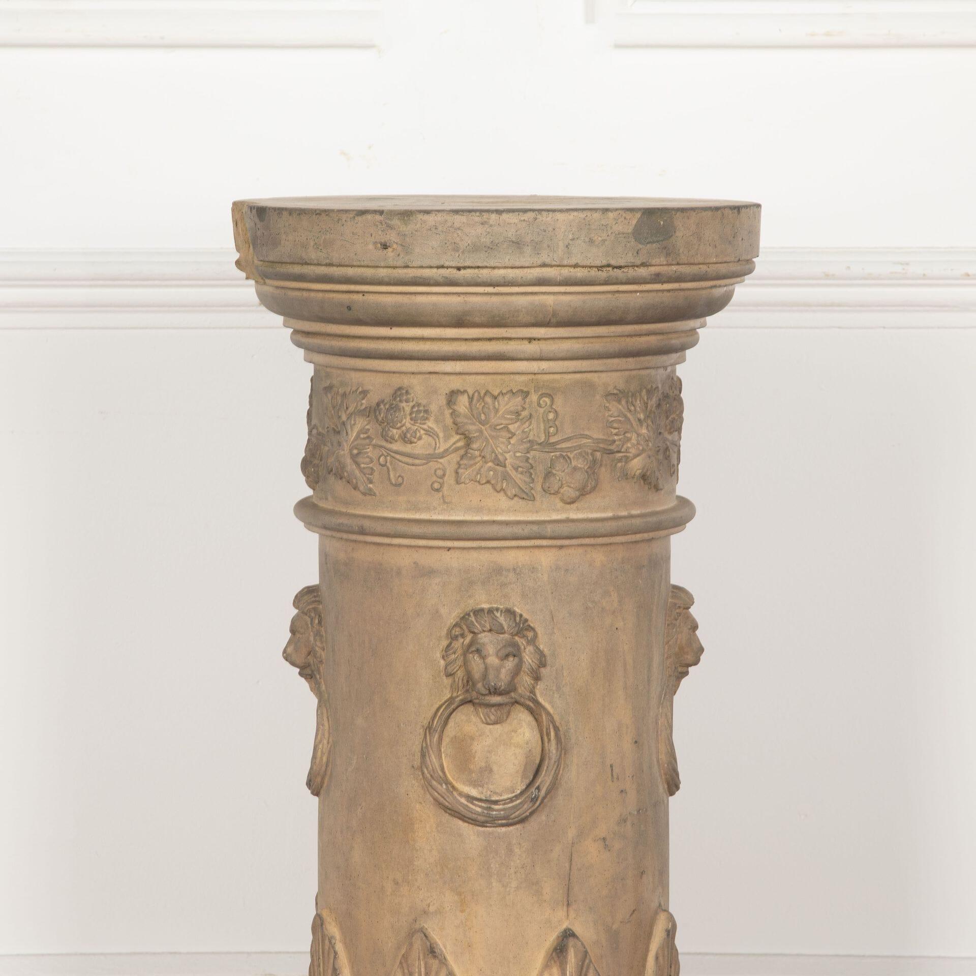 19th Century Neoclassical Terracotta Pedestal 1