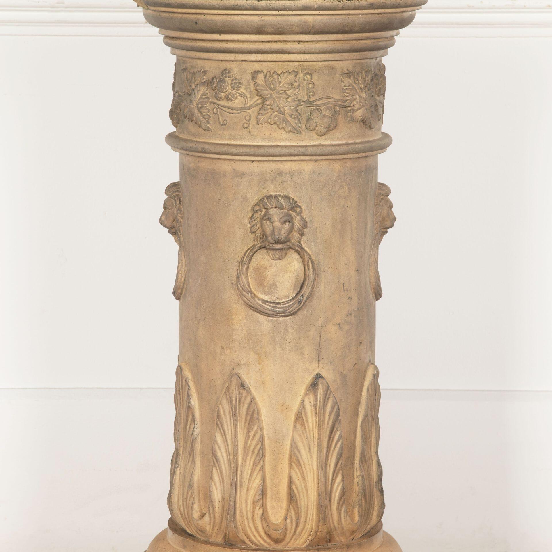 19th Century Neoclassical Terracotta Pedestal 2