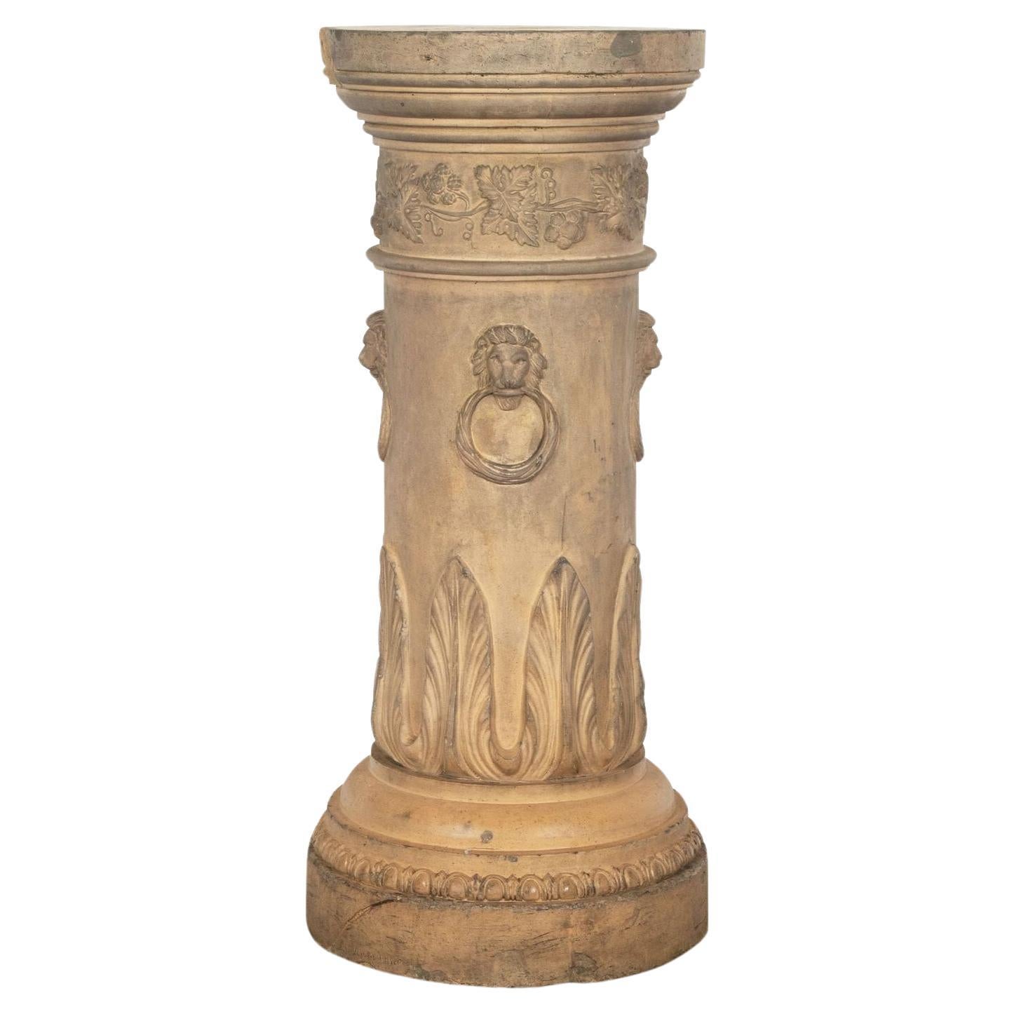 19th Century Neoclassical Terracotta Pedestal