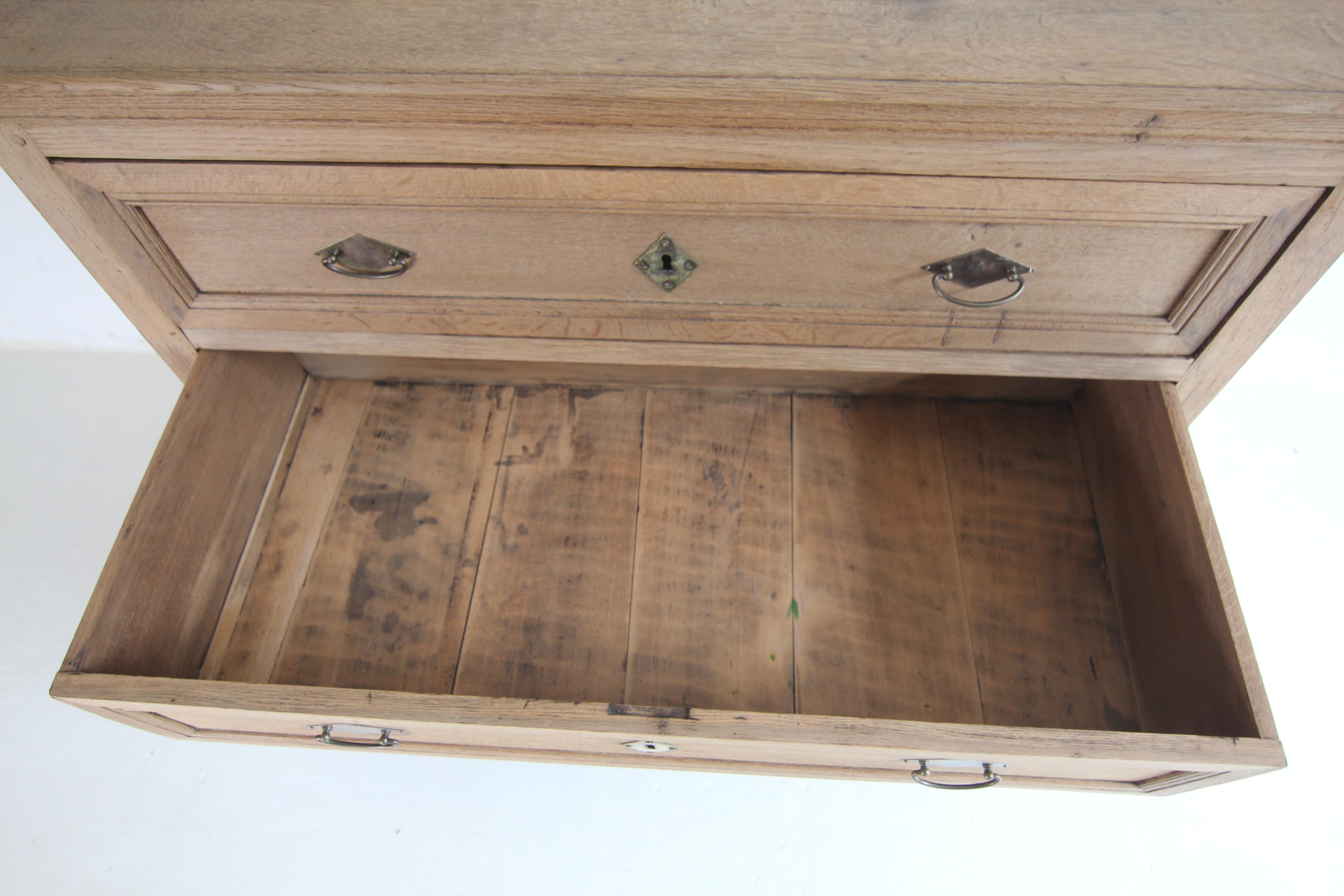 19th Century Neoclassicist Oak Chest of Drawers 13
