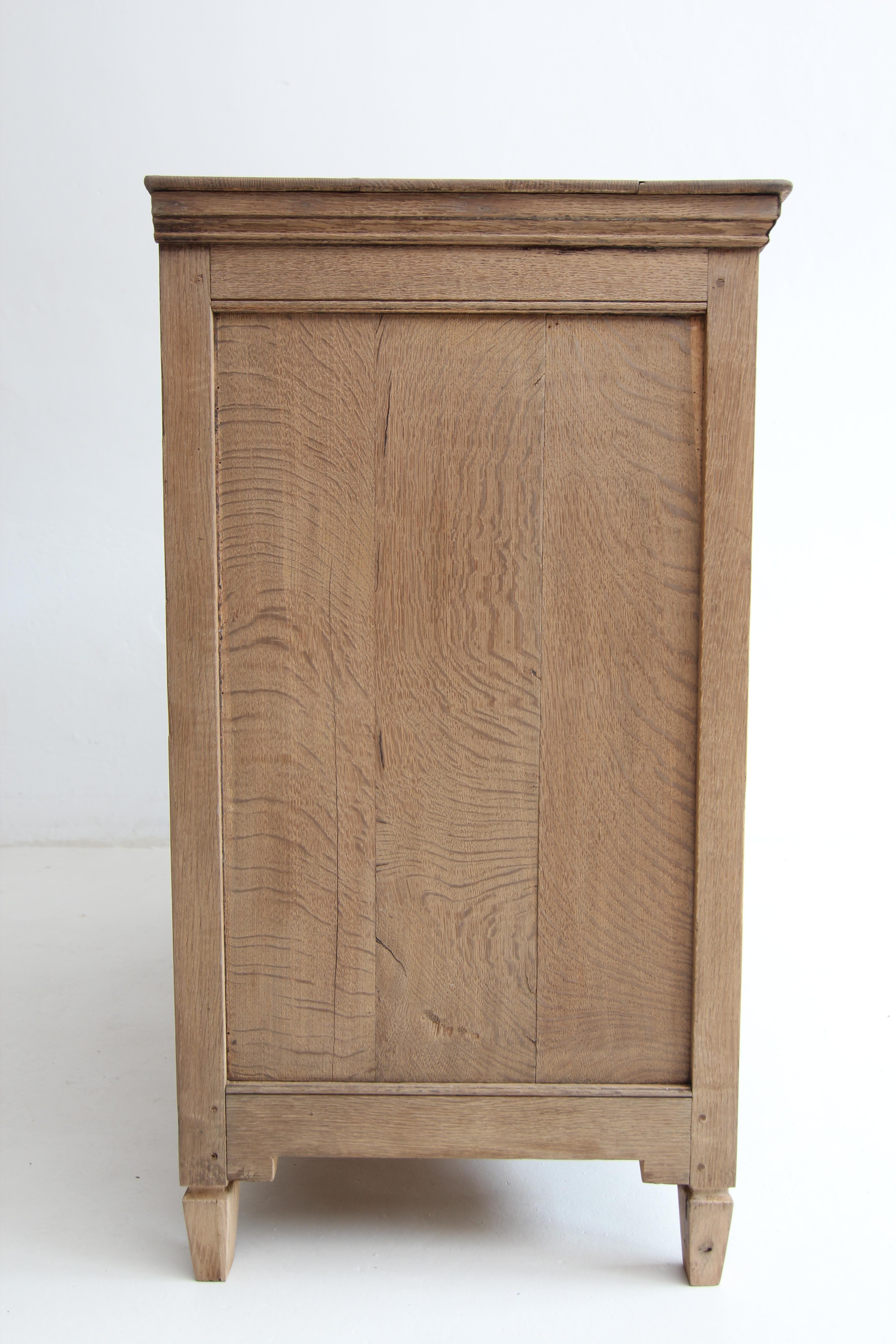 19th Century Neoclassicist Oak Chest of Drawers 14