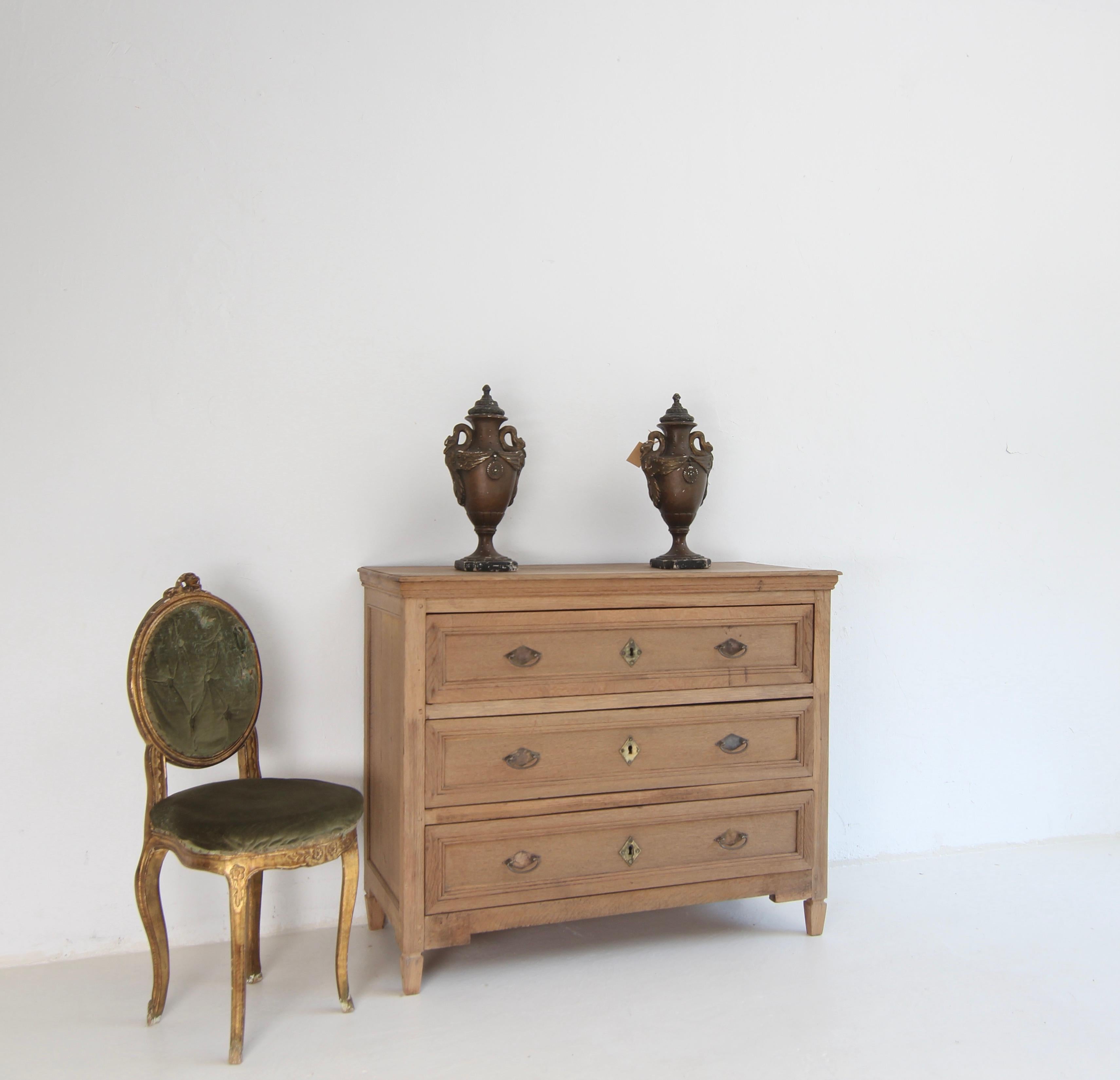 Neoclassical 19th Century Neoclassicist Oak Chest of Drawers