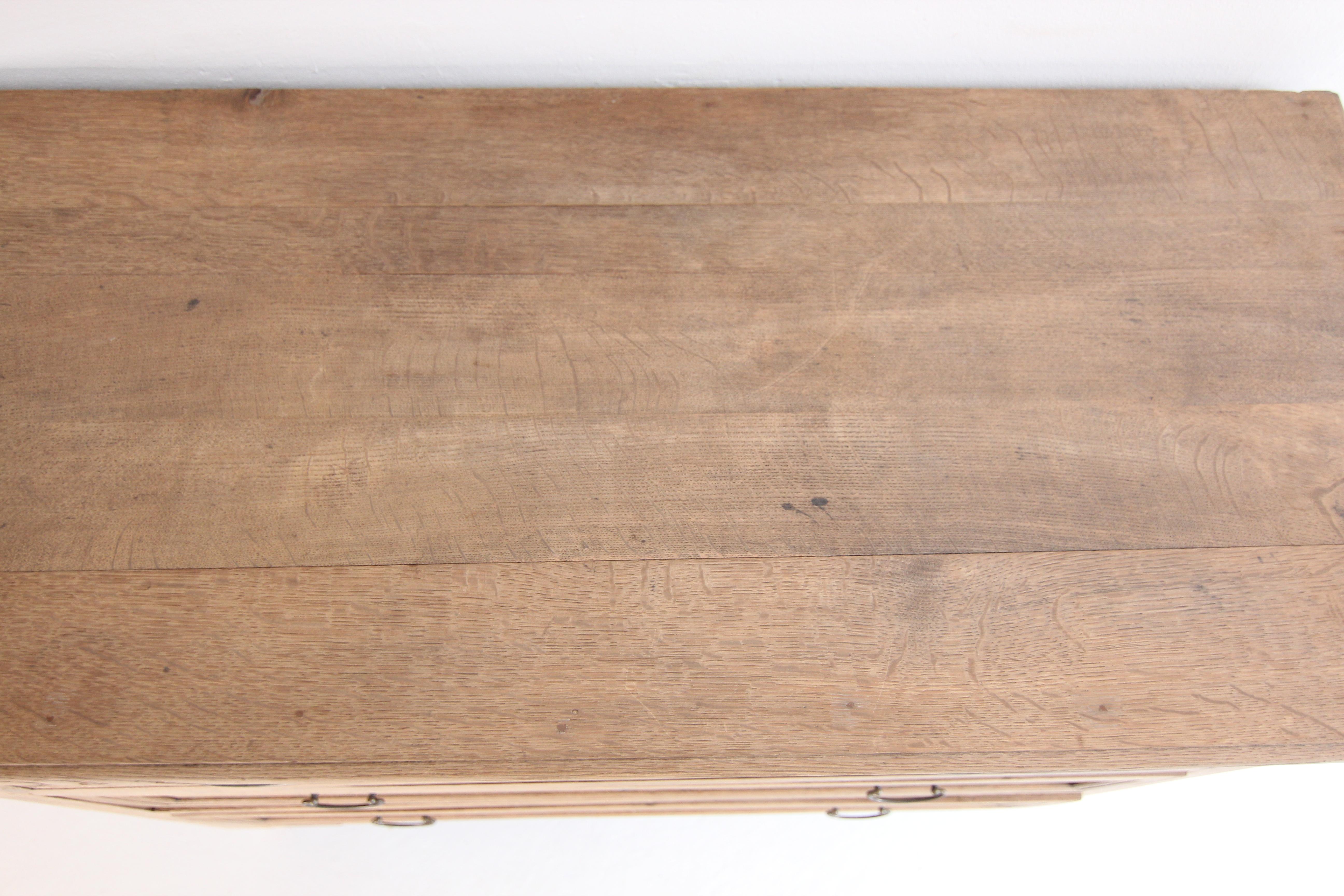 19th Century Neoclassicist Oak Chest of Drawers 4