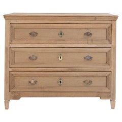 19th Century Neoclassicist Oak Chest of Drawers