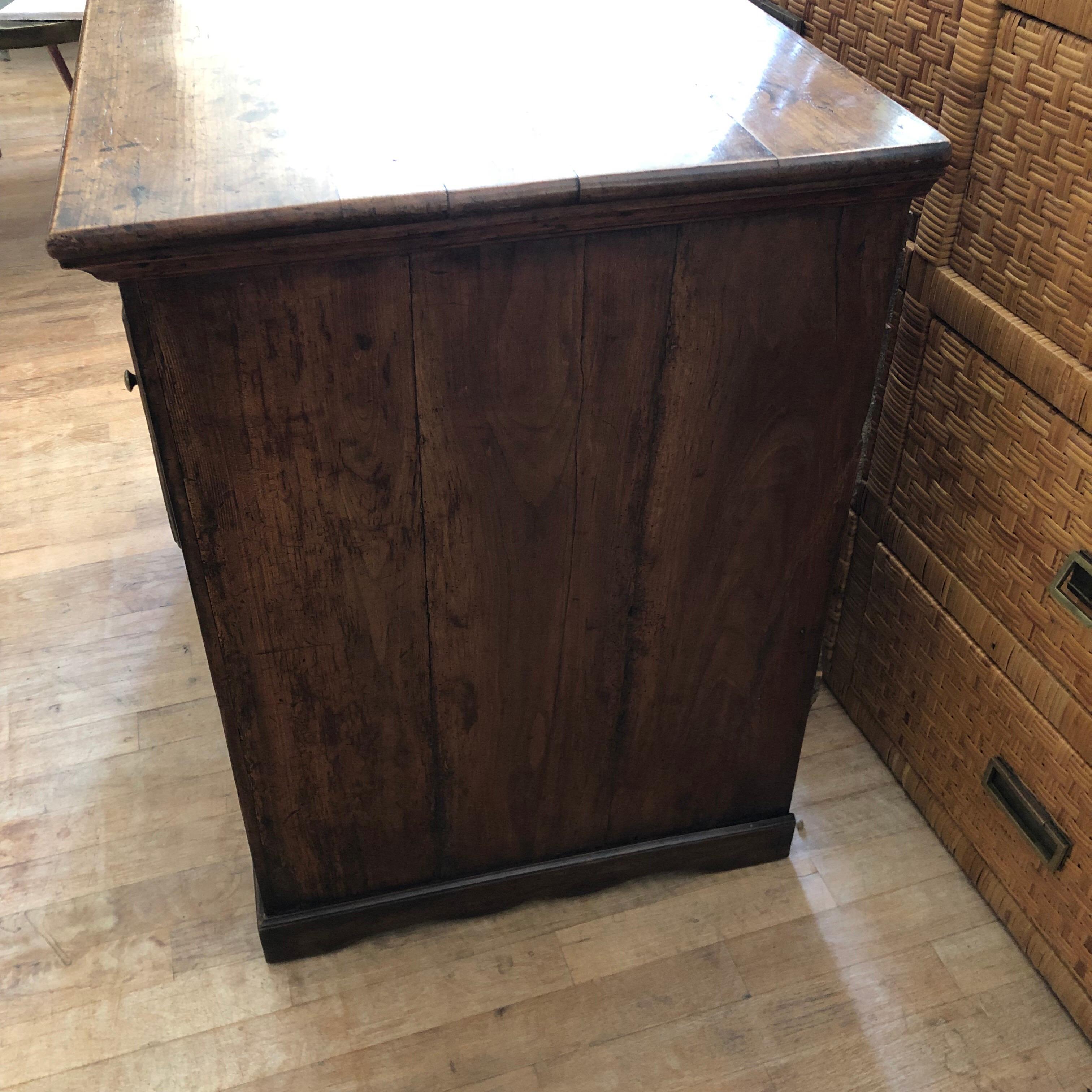 19th Century Neogothic Fruitwood Kneehole Desk In Good Condition In East Hampton, NY