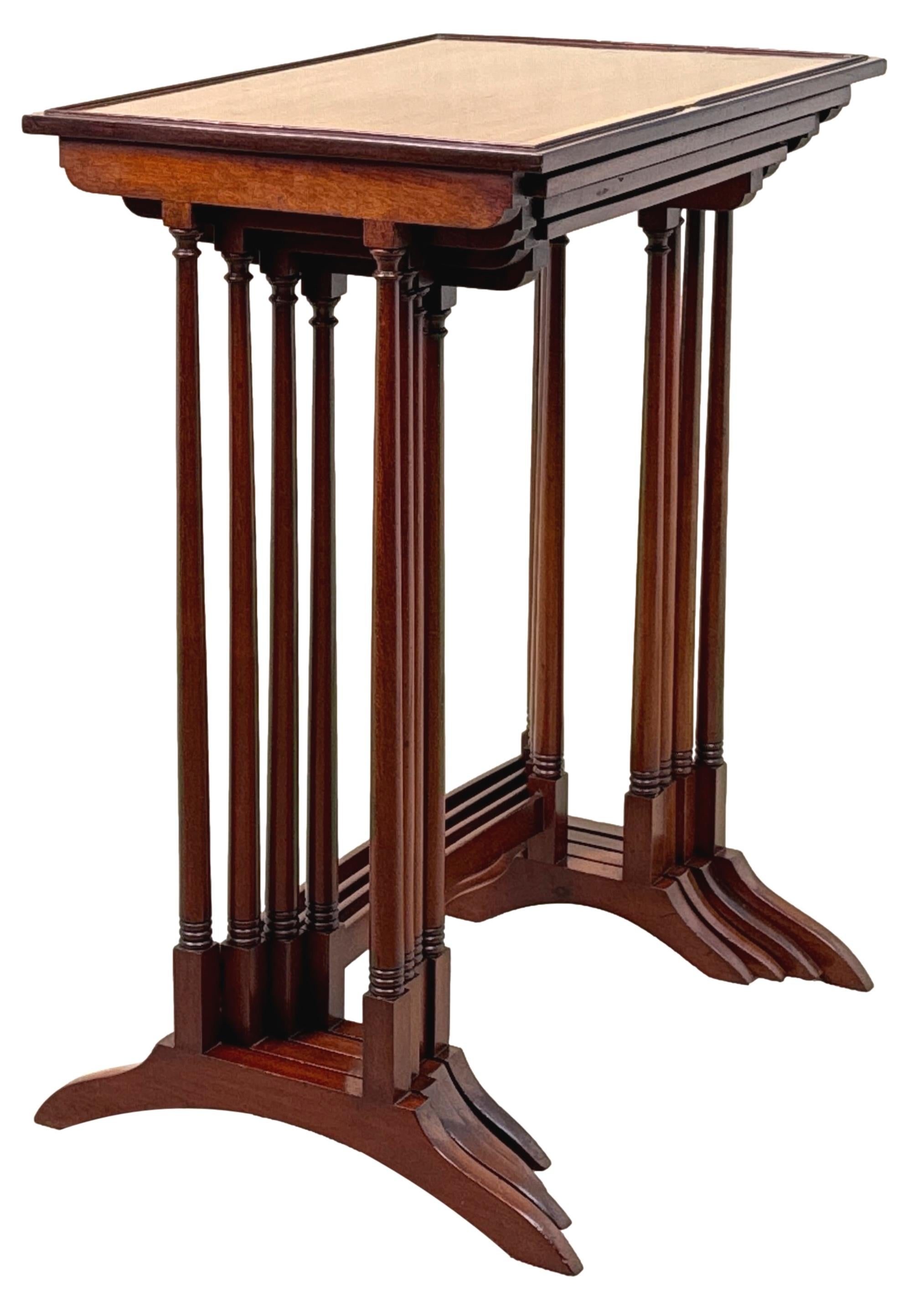 19th Century Nest Of Four Mahogany Coffee Tables 1