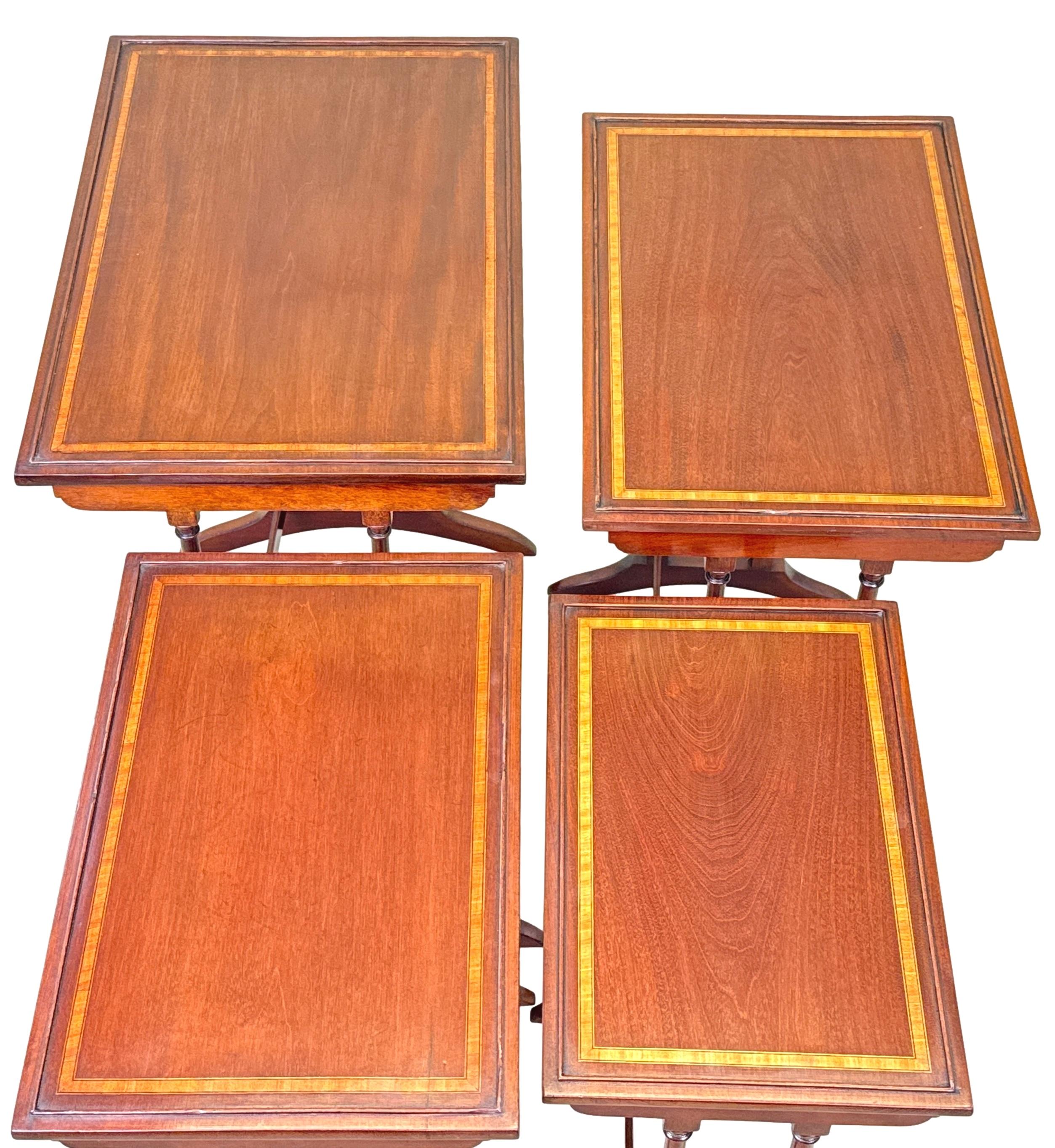 19th Century Nest Of Four Mahogany Coffee Tables 2