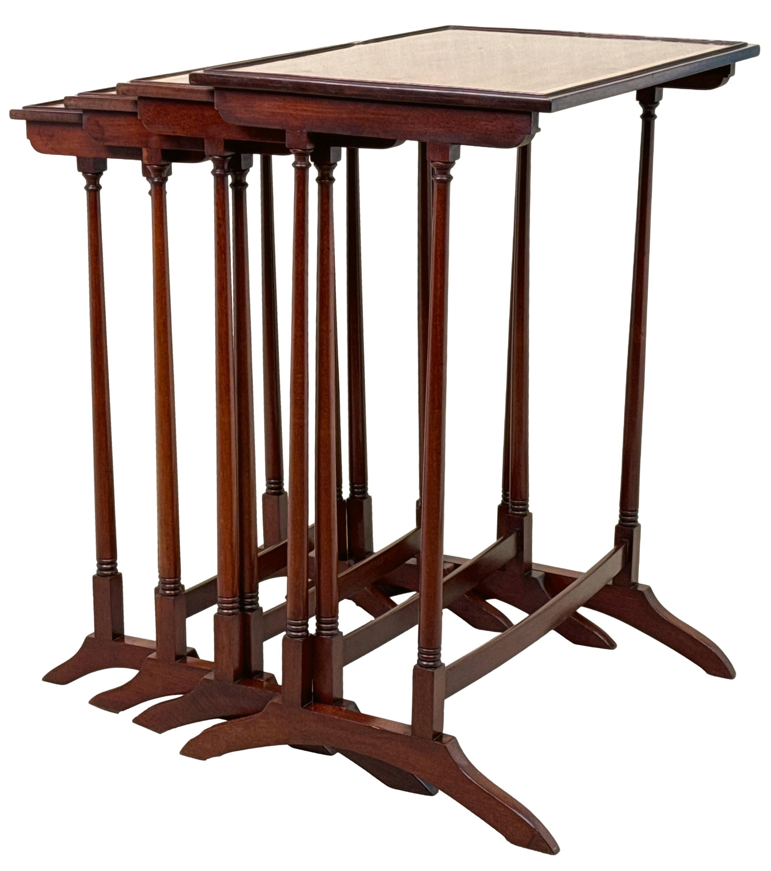 19th Century Nest Of Four Mahogany Coffee Tables 3