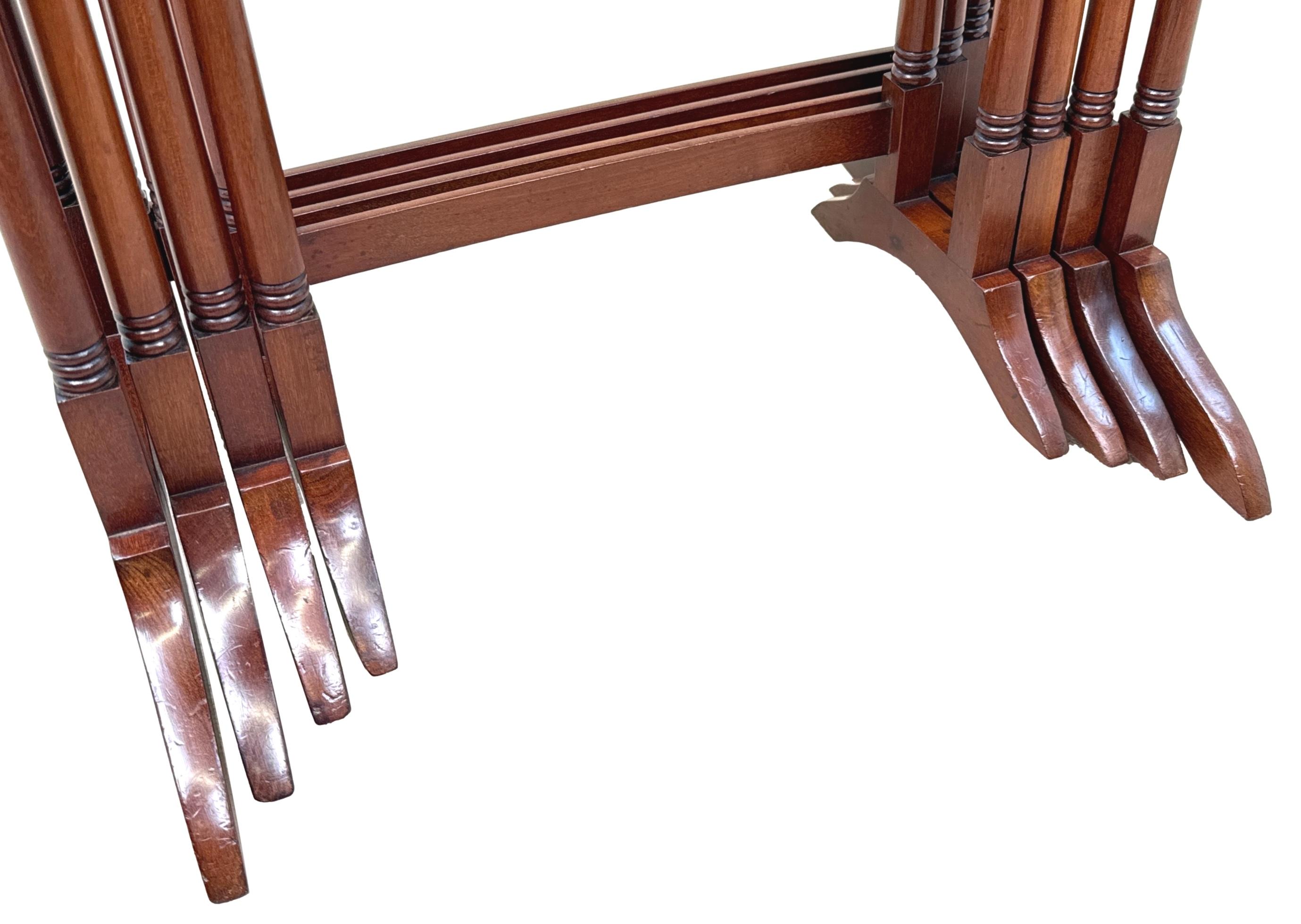 19th Century Nest Of Four Mahogany Coffee Tables 4