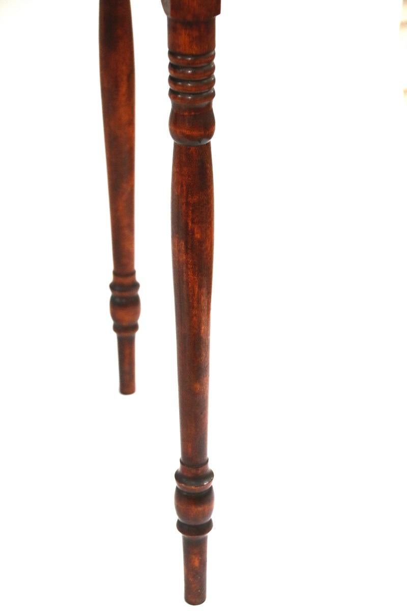 19th Century New England Sheraton Flame Birch One-Drawer Stand For Sale 5