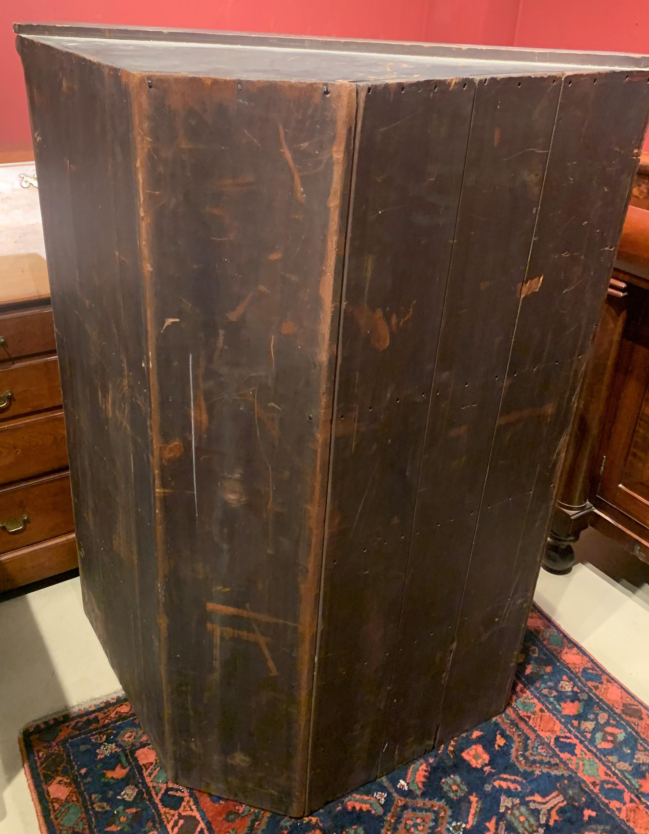 19th Century New Jersey Two Part Cherry Corner Cupboard 12