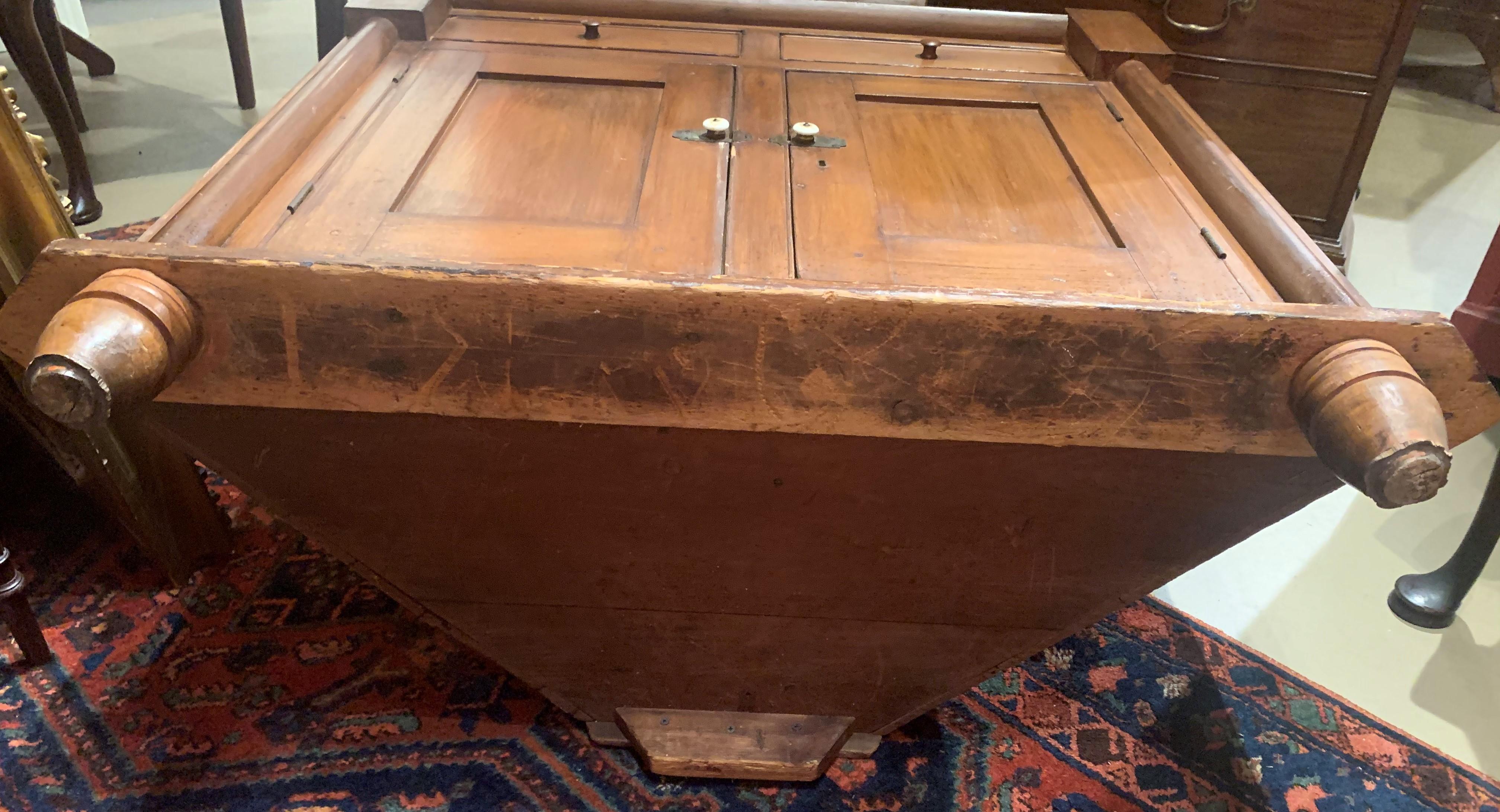 19th Century New Jersey Two Part Cherry Corner Cupboard 14
