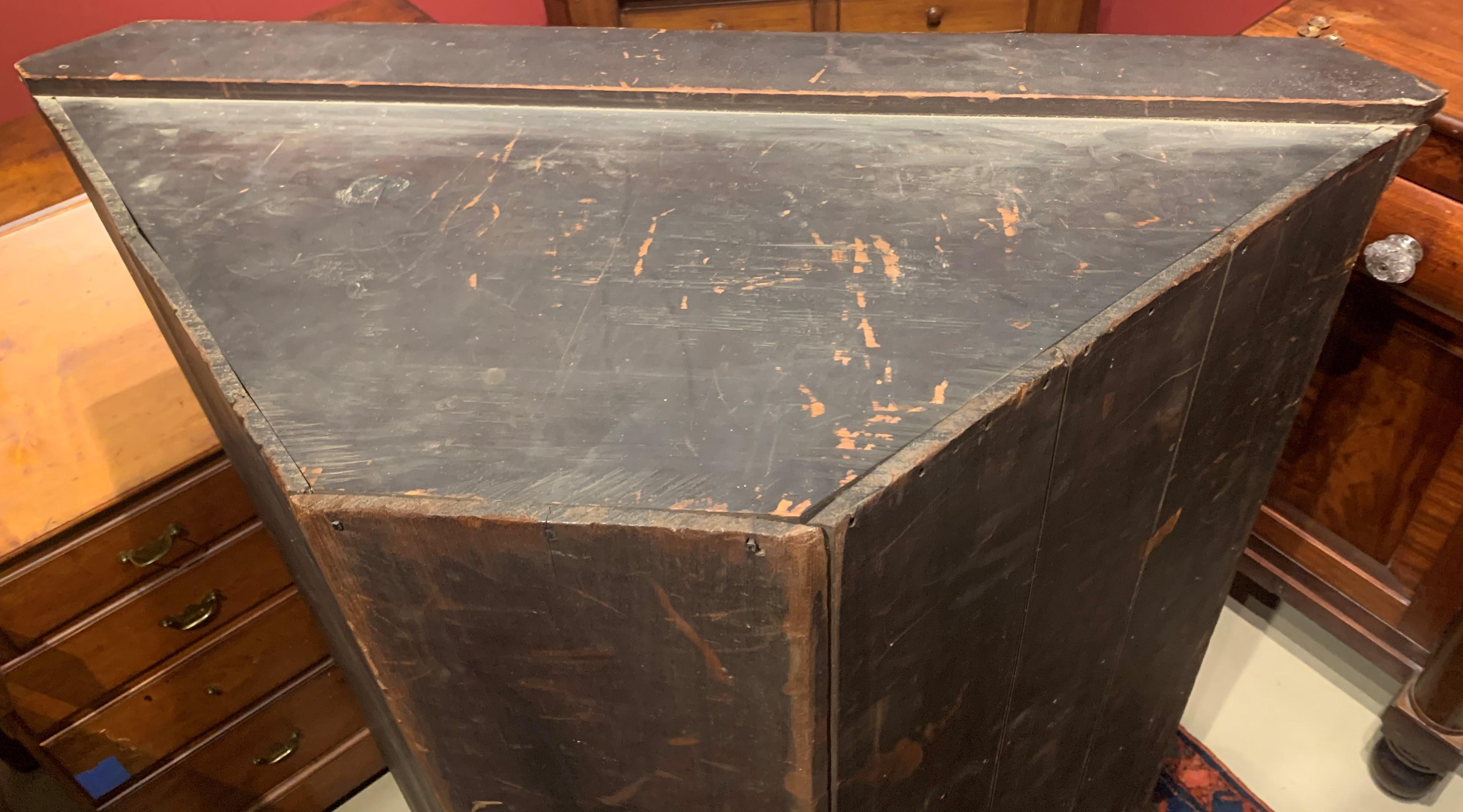 19th Century New Jersey Two Part Cherry Corner Cupboard 15