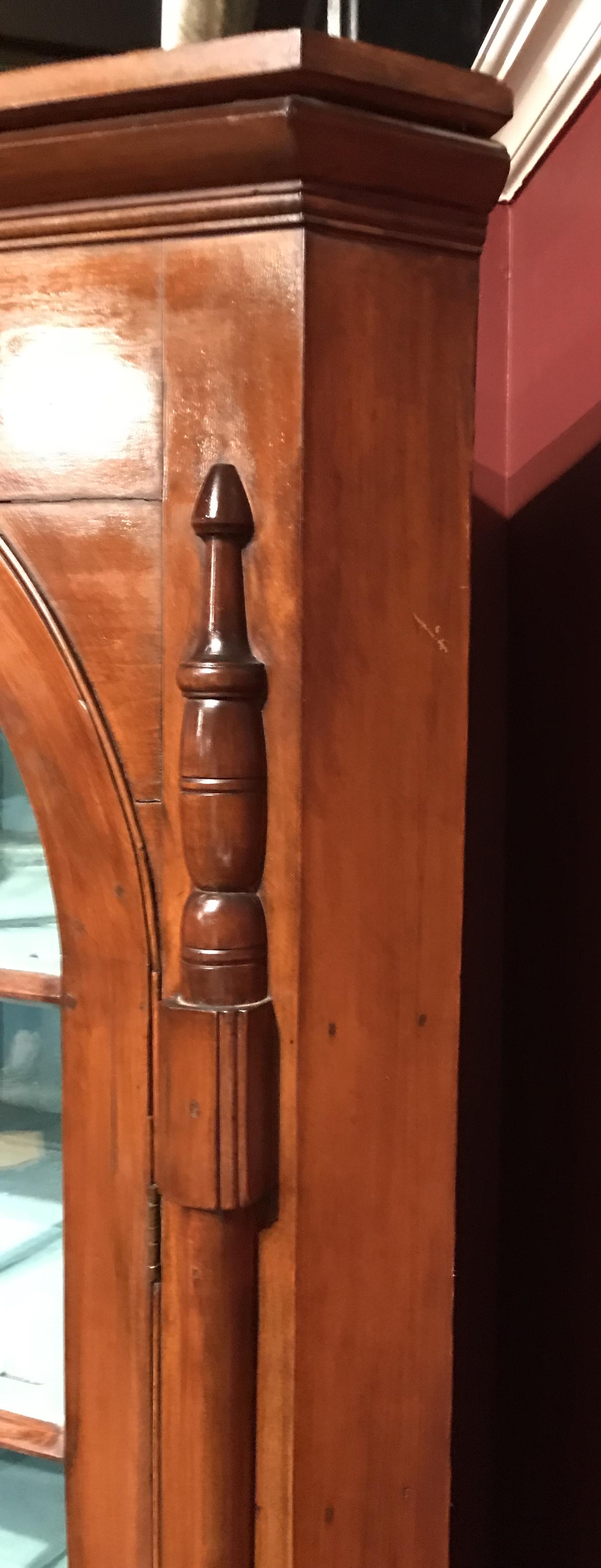 19th Century New Jersey Two Part Cherry Corner Cupboard 1