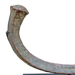 19th Century Nigerian King Manilla Currency Piece on Custom Stand