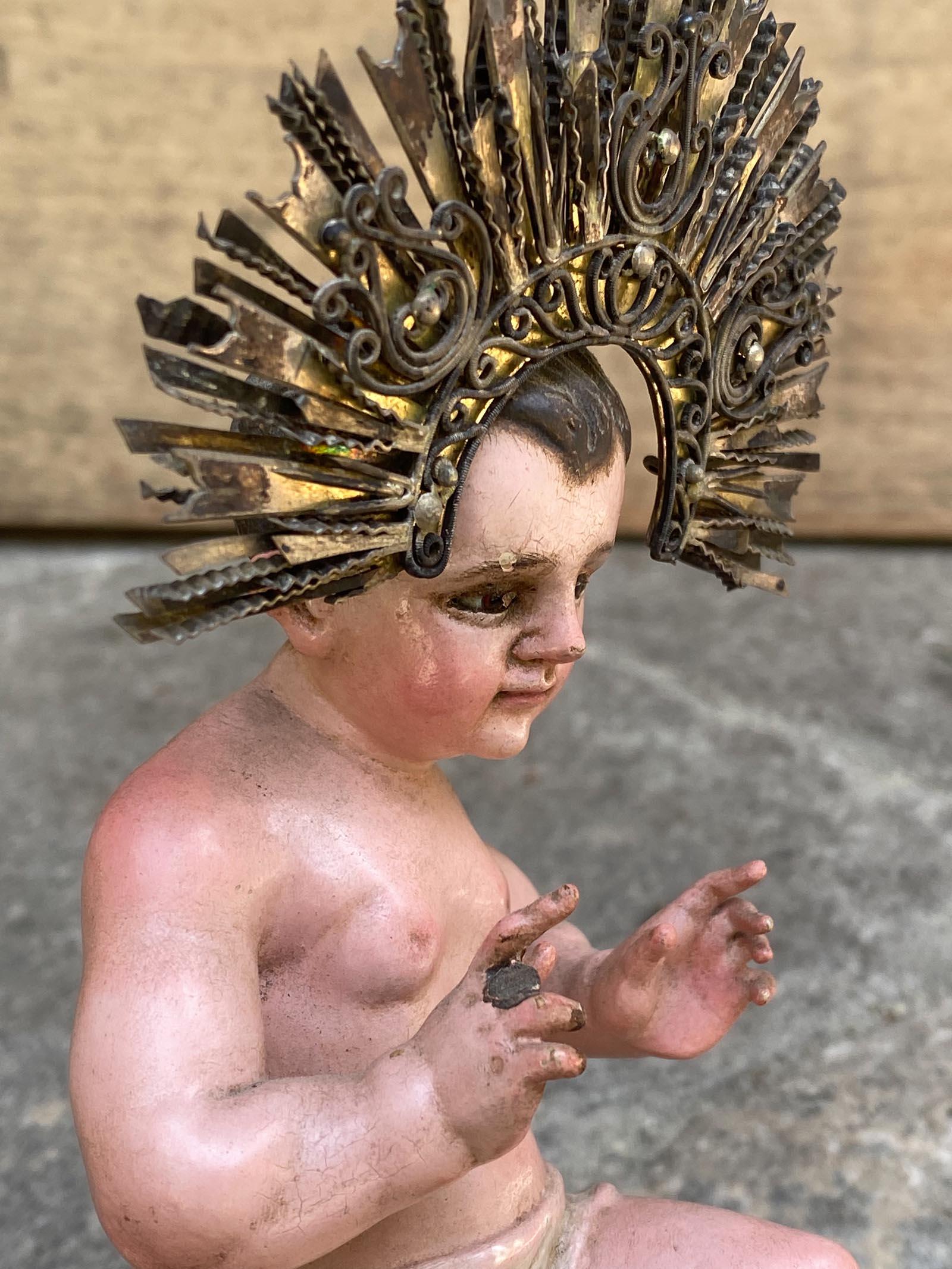 Nino del XIX secolo con gloria intricata in metallo in vendita 1