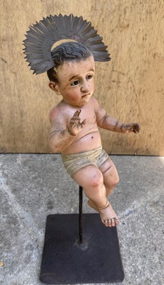 19th Century Nino With Metal Halo