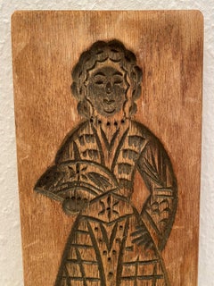 19th Century Noblewoman Wooden Gingerbread Cookie Speculaas Springerle Mold