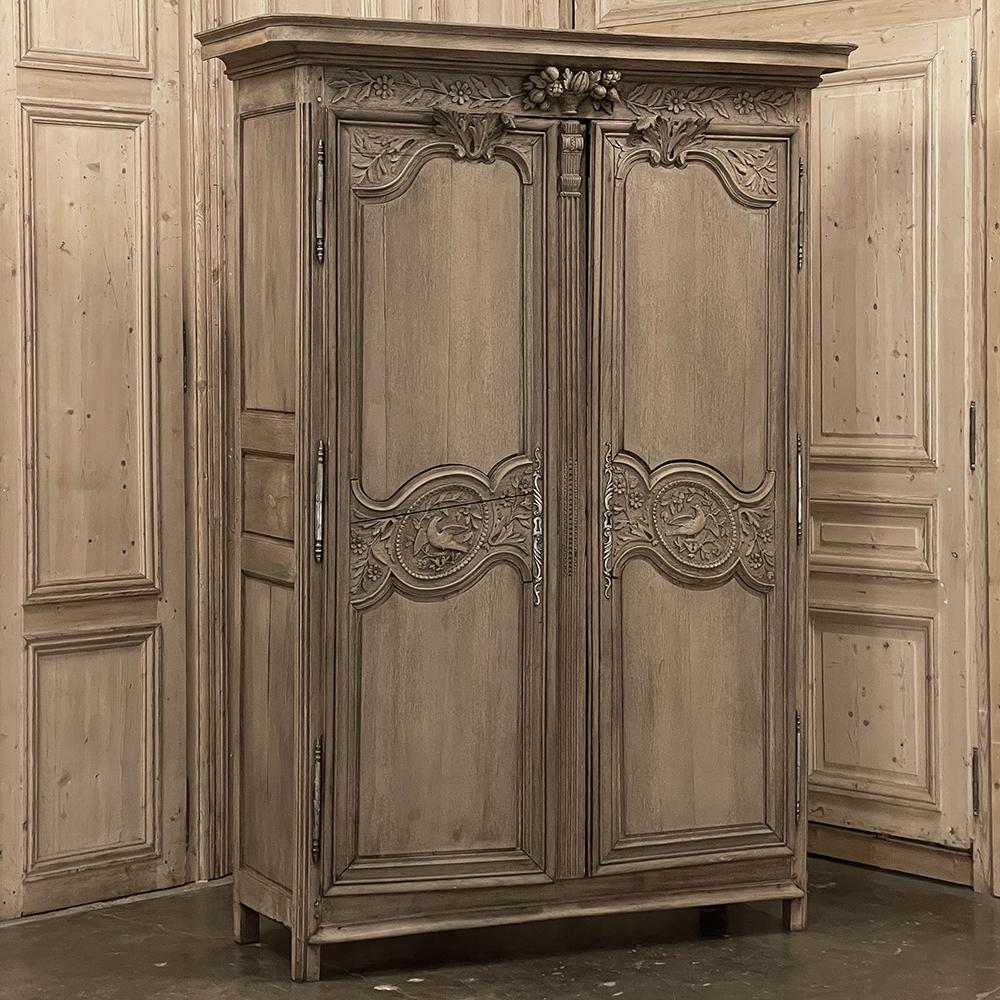 19th Century Normandie Armoire Du Marriage was a traditional gift to a newly wed couple that dates back hundreds of years in France!  This one is a particularly wonderful example of skilled rural craftsmanship wed with select indigenous white oak to