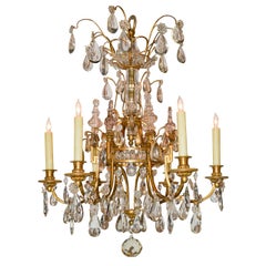 19th Century Northern Italian Bronze and Crystal Chandelier