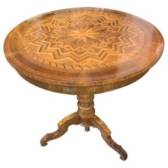 19th Century Northern Italian Inlaid Side Table