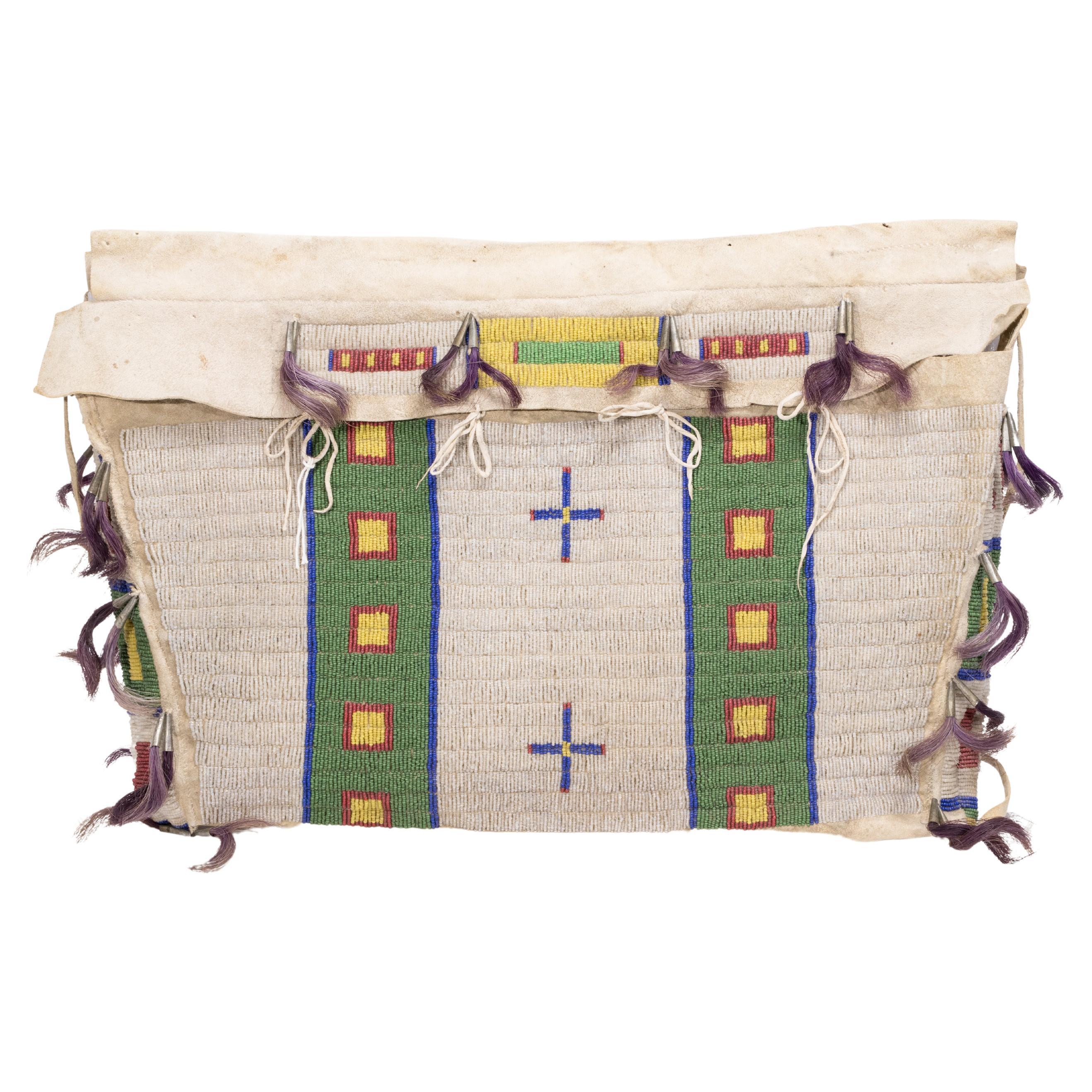 19th Century Northern Plains Beaded Possibles Bag For Sale