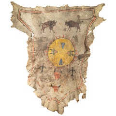 19th Century Northern Plains Hide Painting