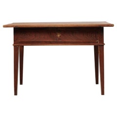 19th Century Northern Swedish Gustavian Country Pine Side Table 