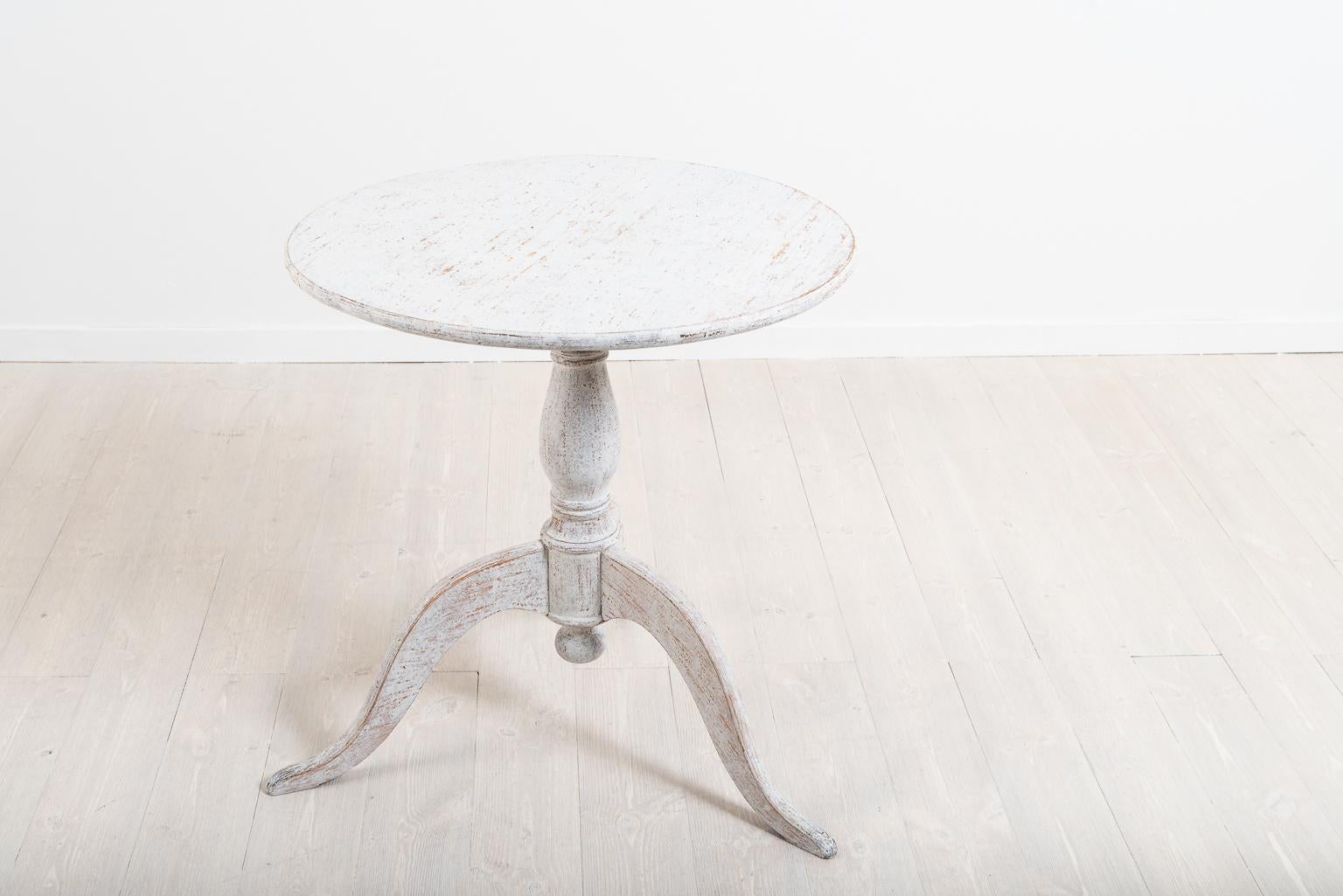 Folk Art 19th Century Northern Swedish Pedestal Table