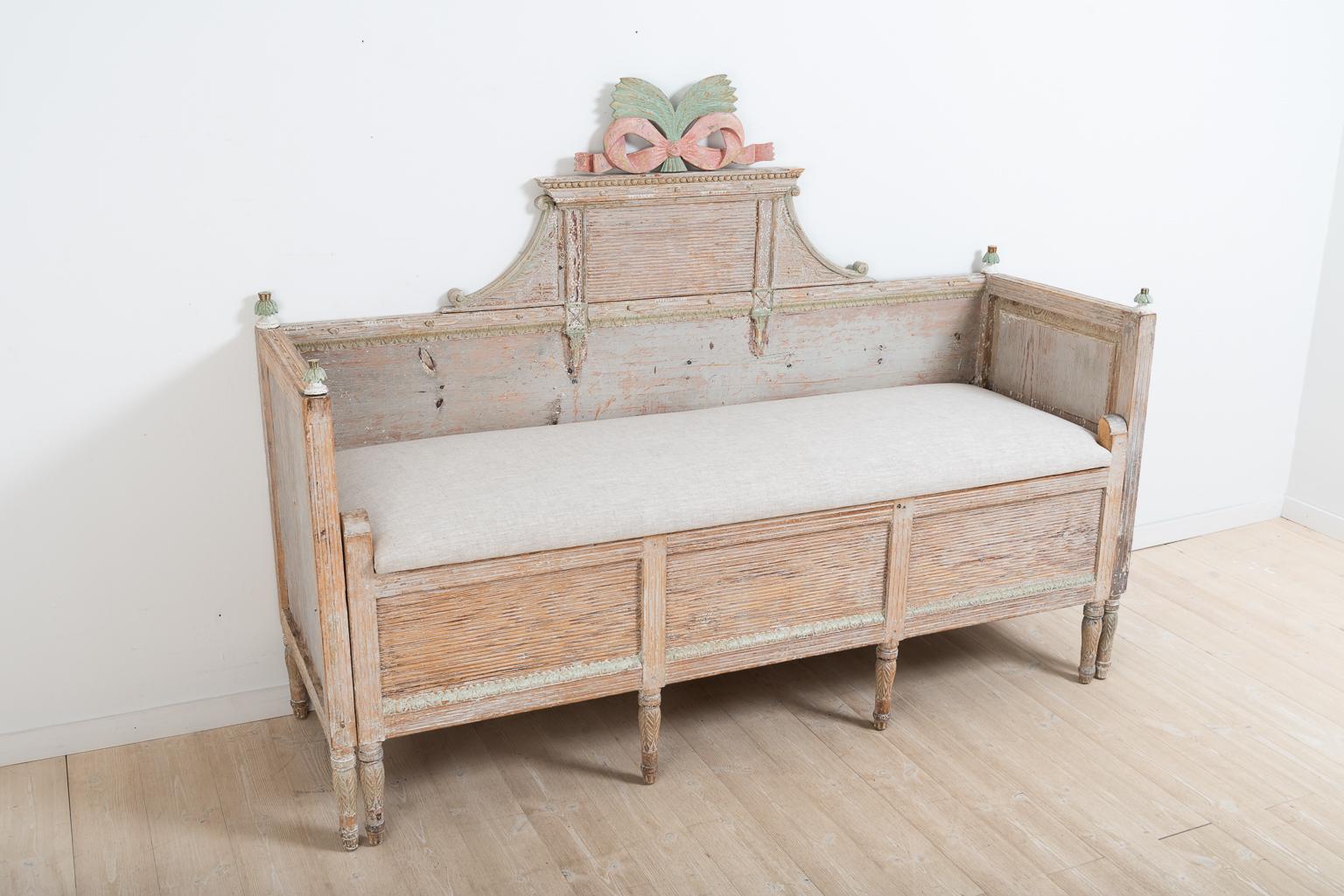 Pine 19th Century Northern Swedish Sofa by Johan Lust
