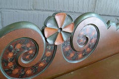19th Century Norwegian Folk Art Storage Bench Hand-Painted Gustavain