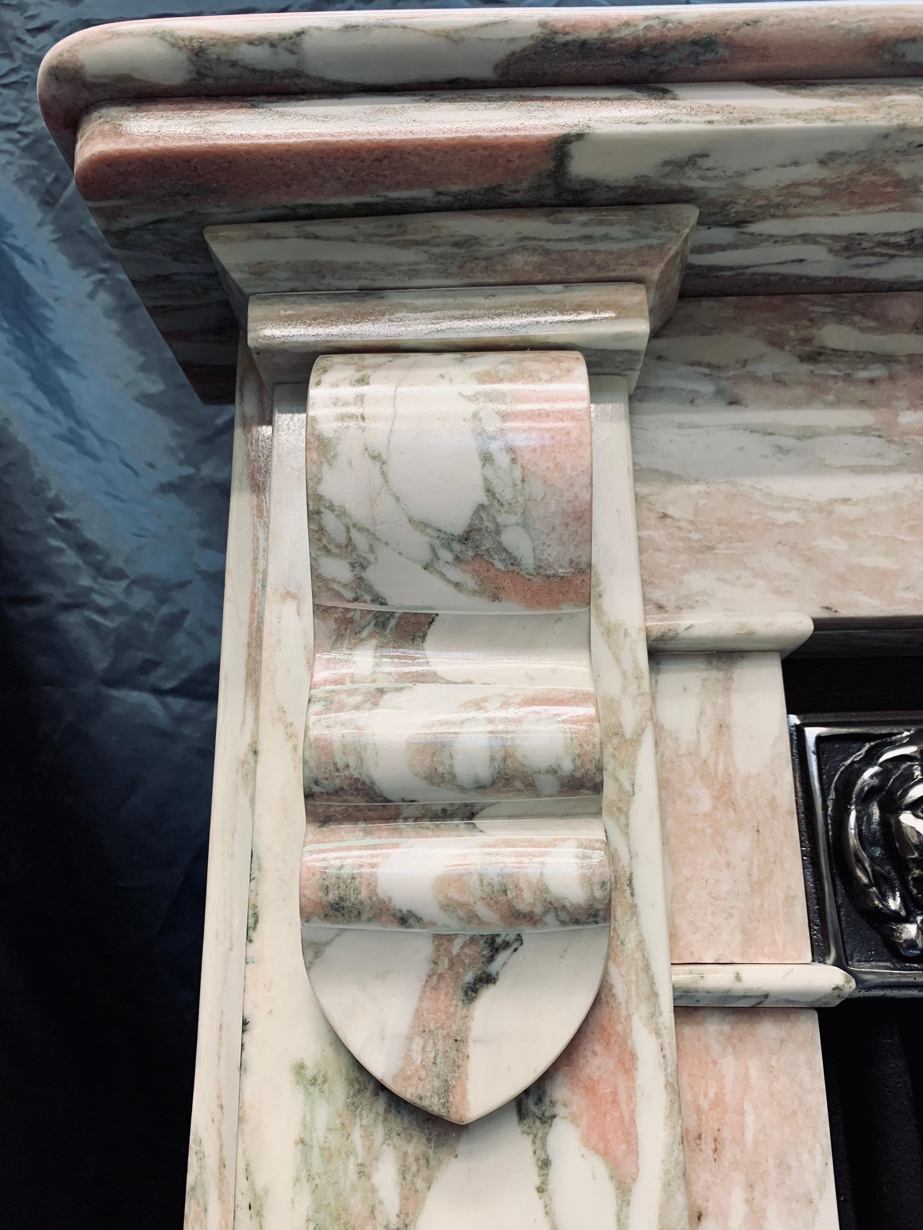 19th Century Norwegian Marble Corbel Fireplace Surround in the Georgian Manner 6