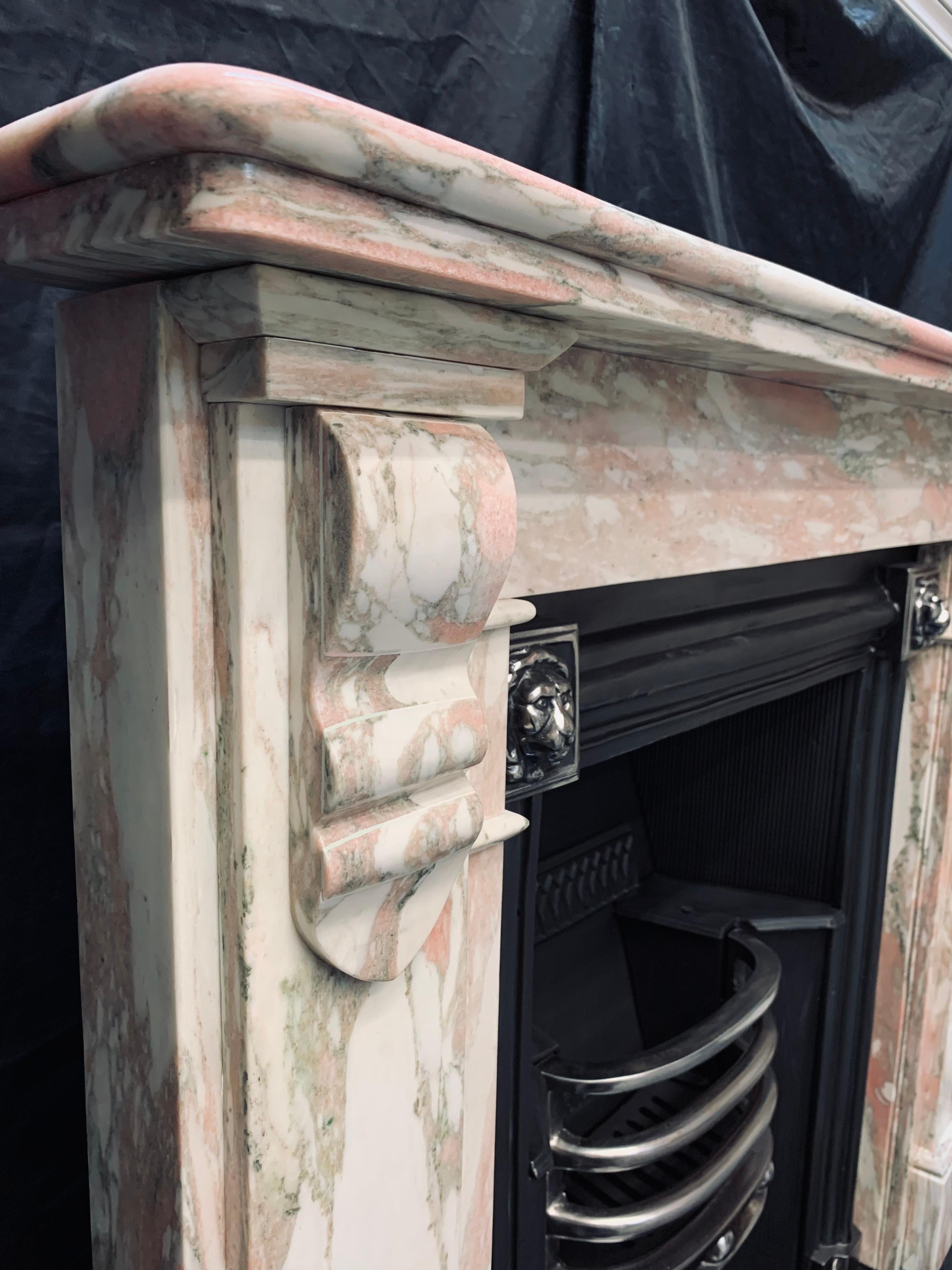 19th Century Norwegian Marble Corbel Fireplace Surround in the Georgian Manner 9