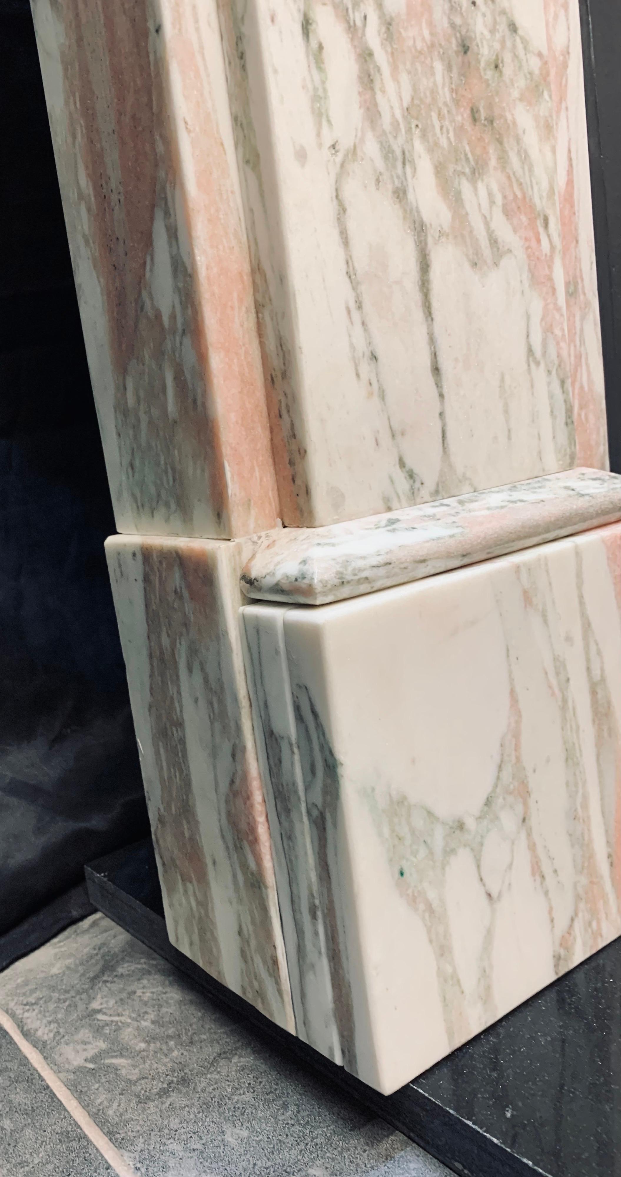 British 19th Century Norwegian Marble Corbel Fireplace Surround in the Georgian Manner