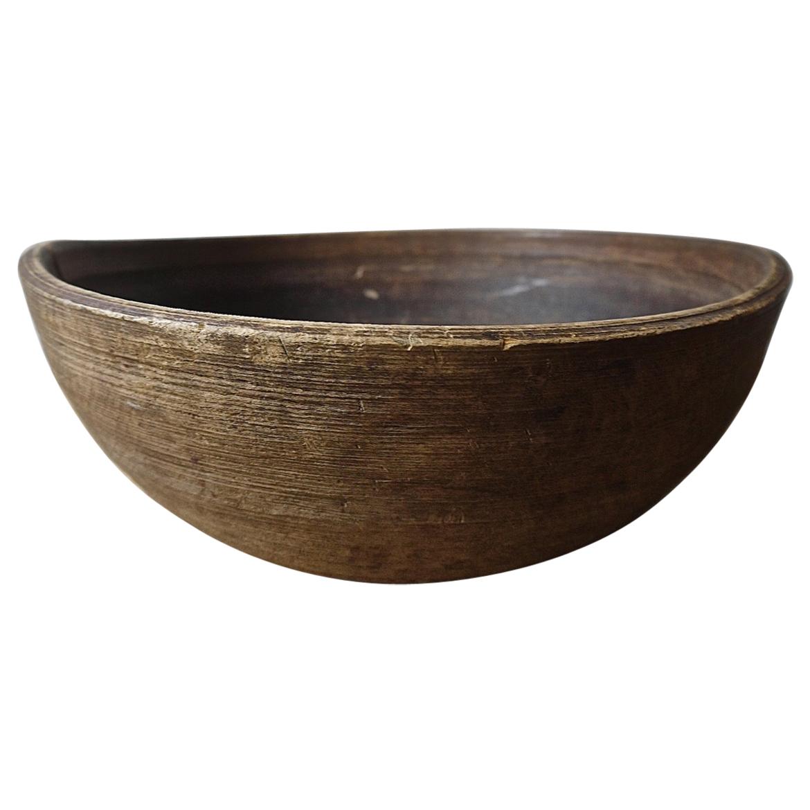 19th Century Norwegian Wooden Bowl For Sale