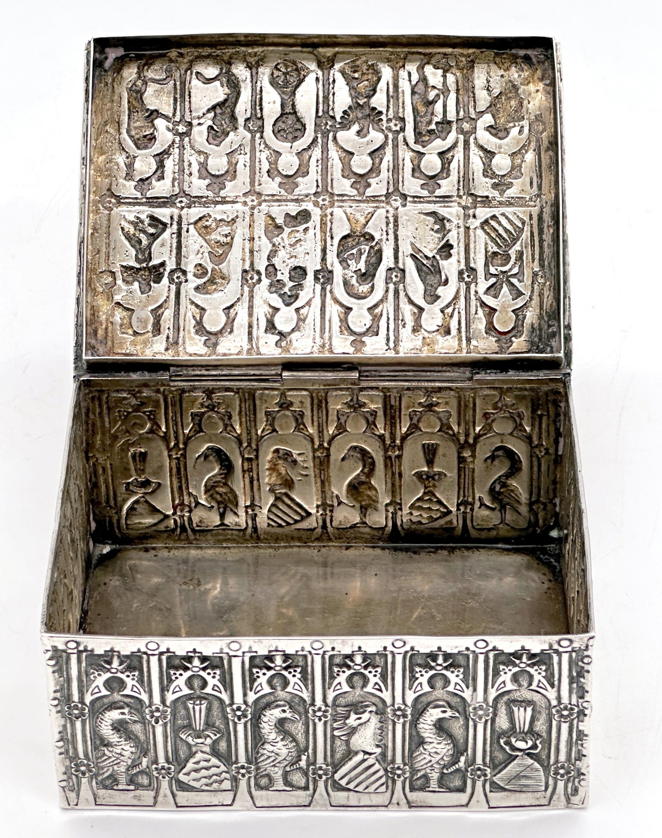 Renaissance Revival 19th Century Nuremberg  Renaissance Style Silver Table Box For Sale