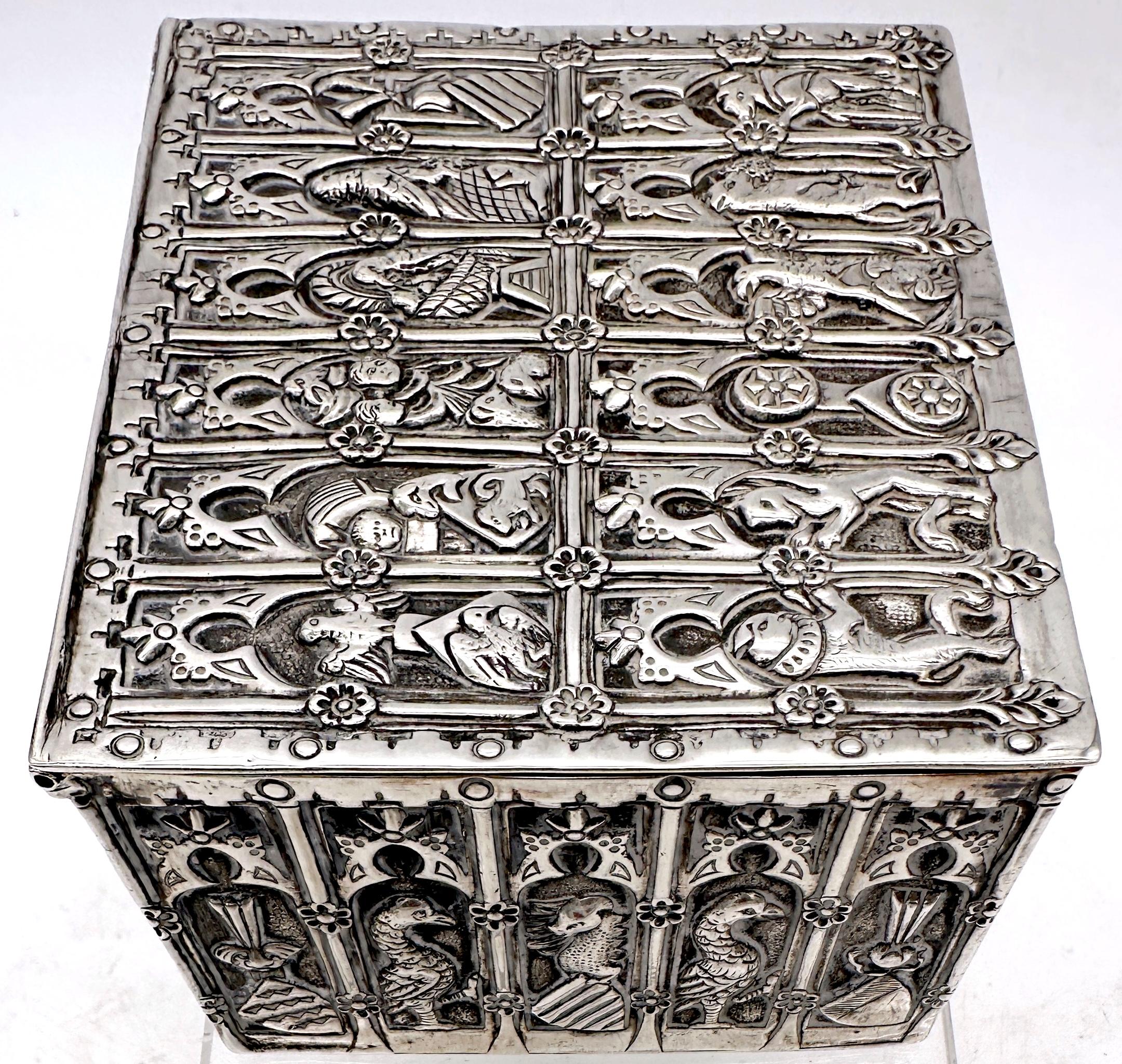 19th Century Nuremberg  Renaissance Style Silver Table Box In Good Condition For Sale In West Palm Beach, FL