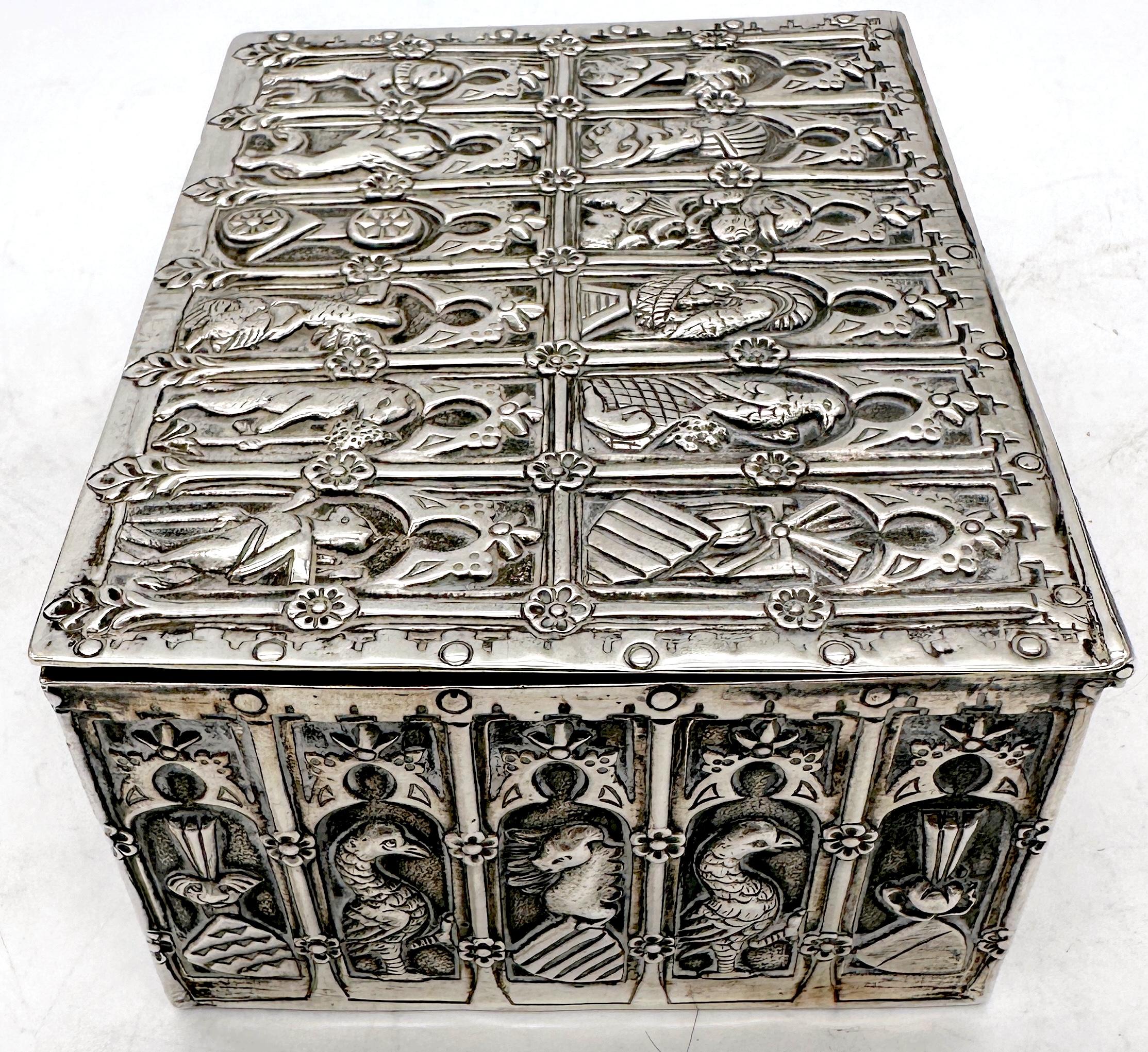 19th Century Nuremberg  Renaissance Style Silver Table Box For Sale 1