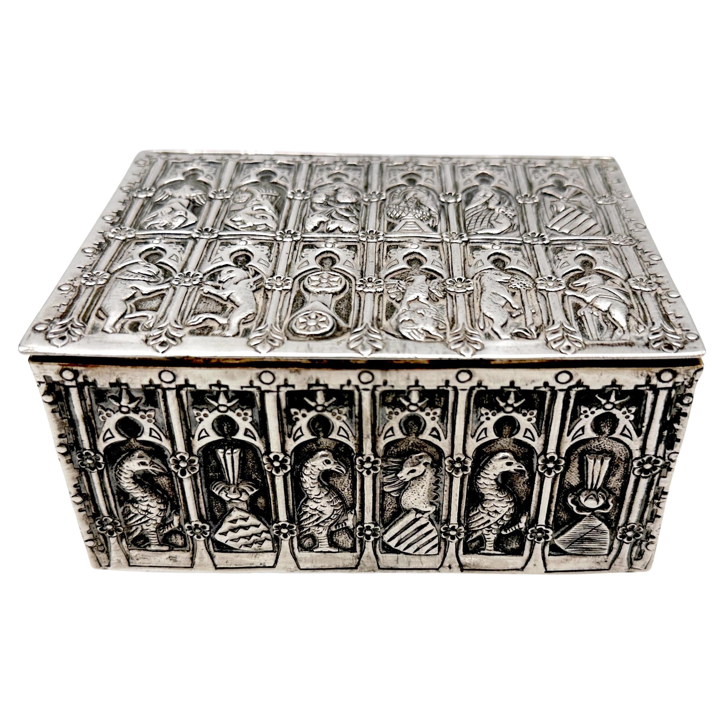 19th Century Nuremberg  Renaissance Style Silver Table Box