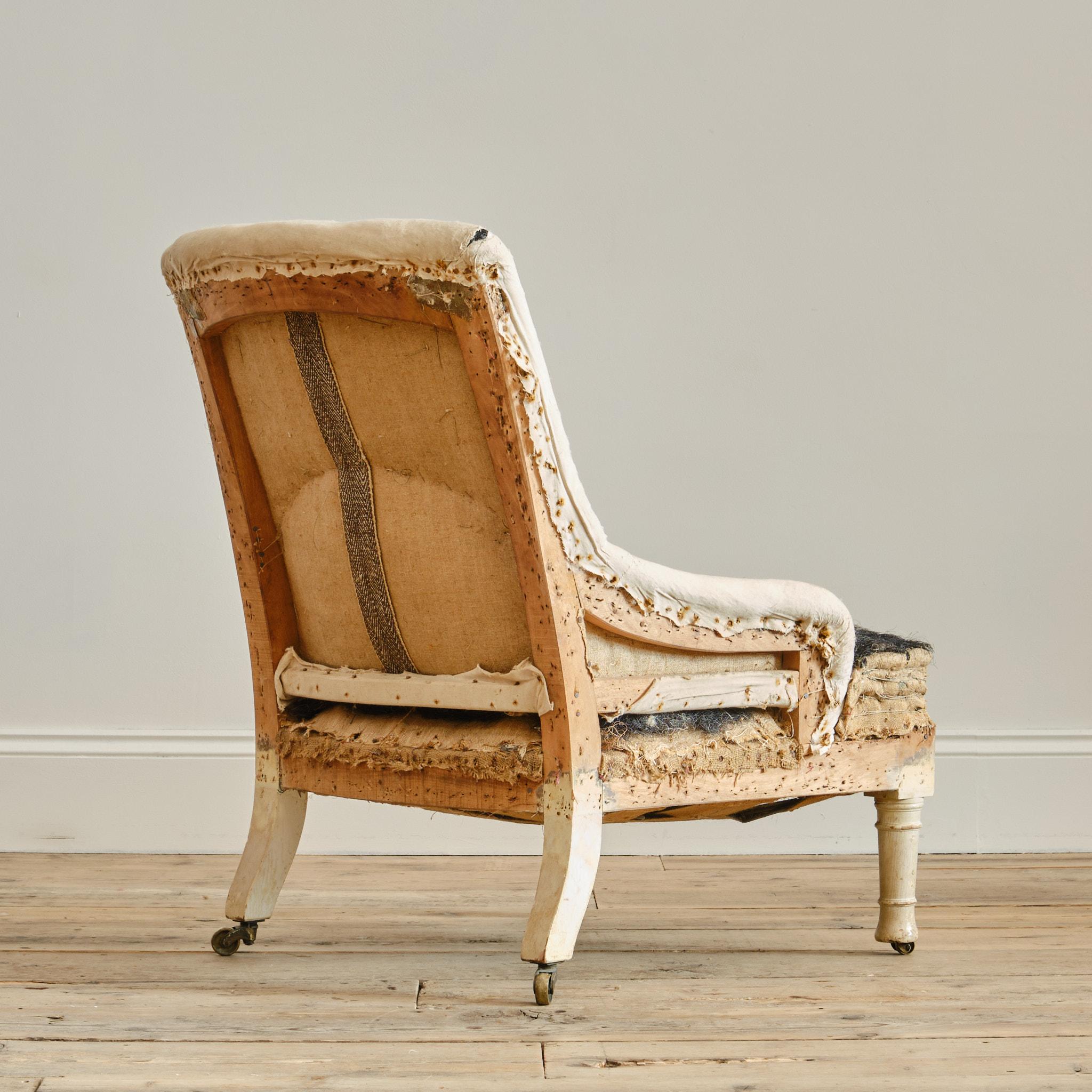 19th century nursing chair attributed to Gillows In Fair Condition For Sale In Batley, GB
