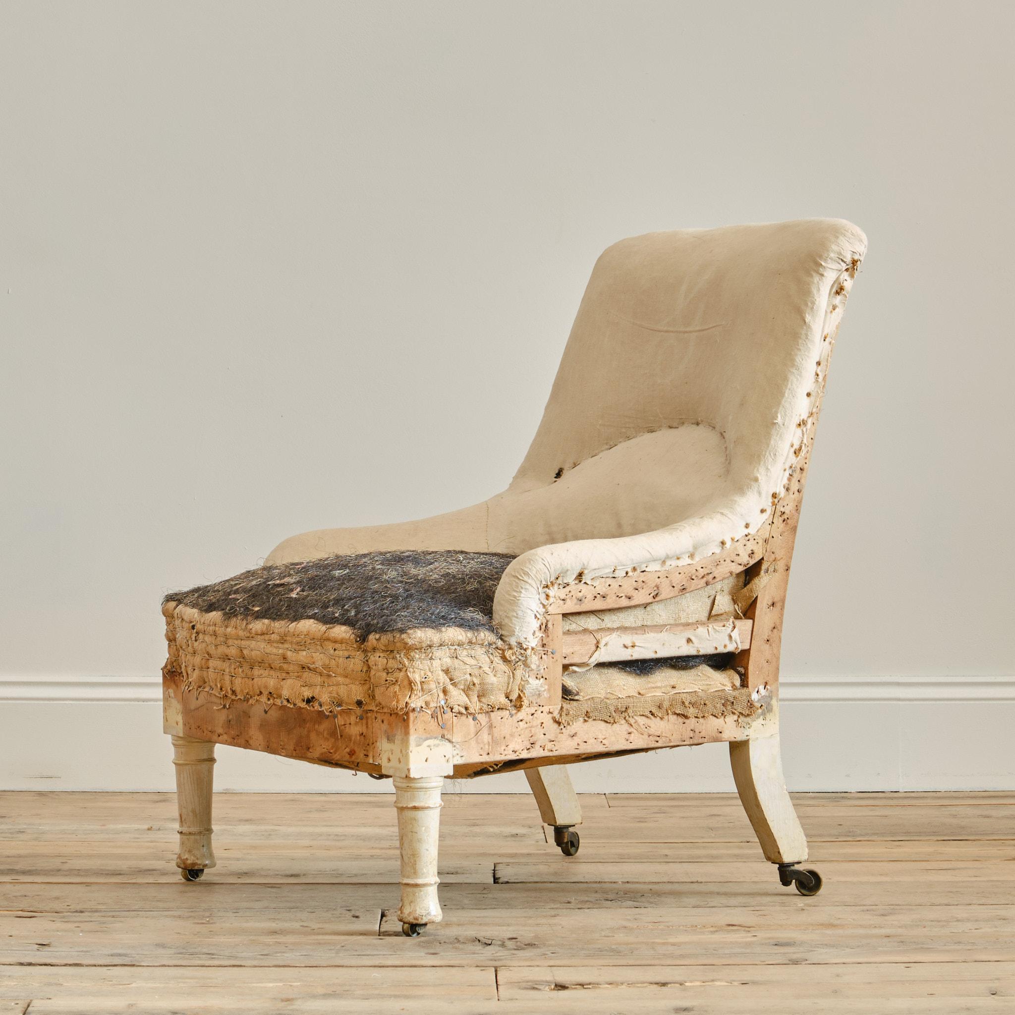 Beech 19th century nursing chair attributed to Gillows For Sale
