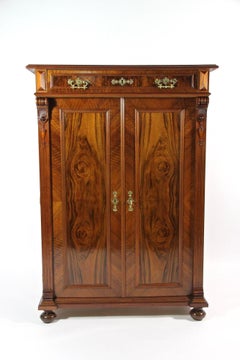 19th Century Nut Wood Cabinet/ Vertiko, Austria, circa 1890