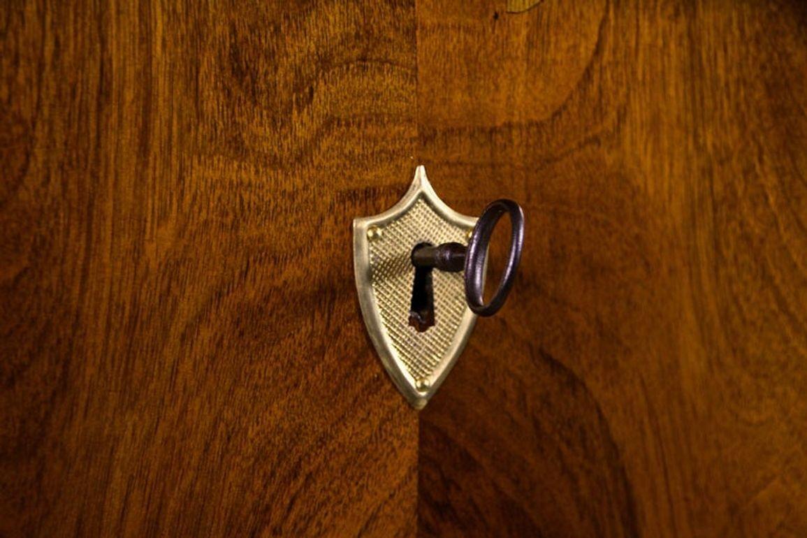Ottone Cassettiera Biedermeier in legno di noce del XIX secolo, Austria, 1840 ca. in vendita