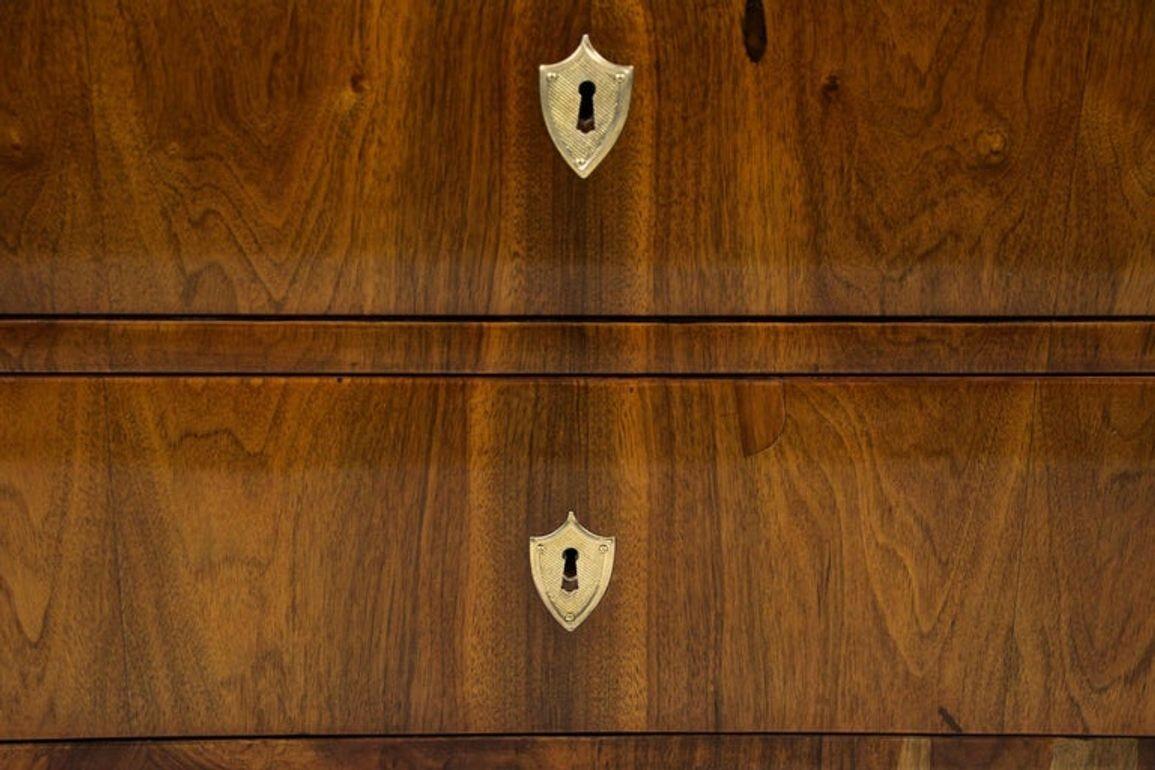 Cassettiera Biedermeier in legno di noce del XIX secolo, Austria, 1840 ca. in vendita 3