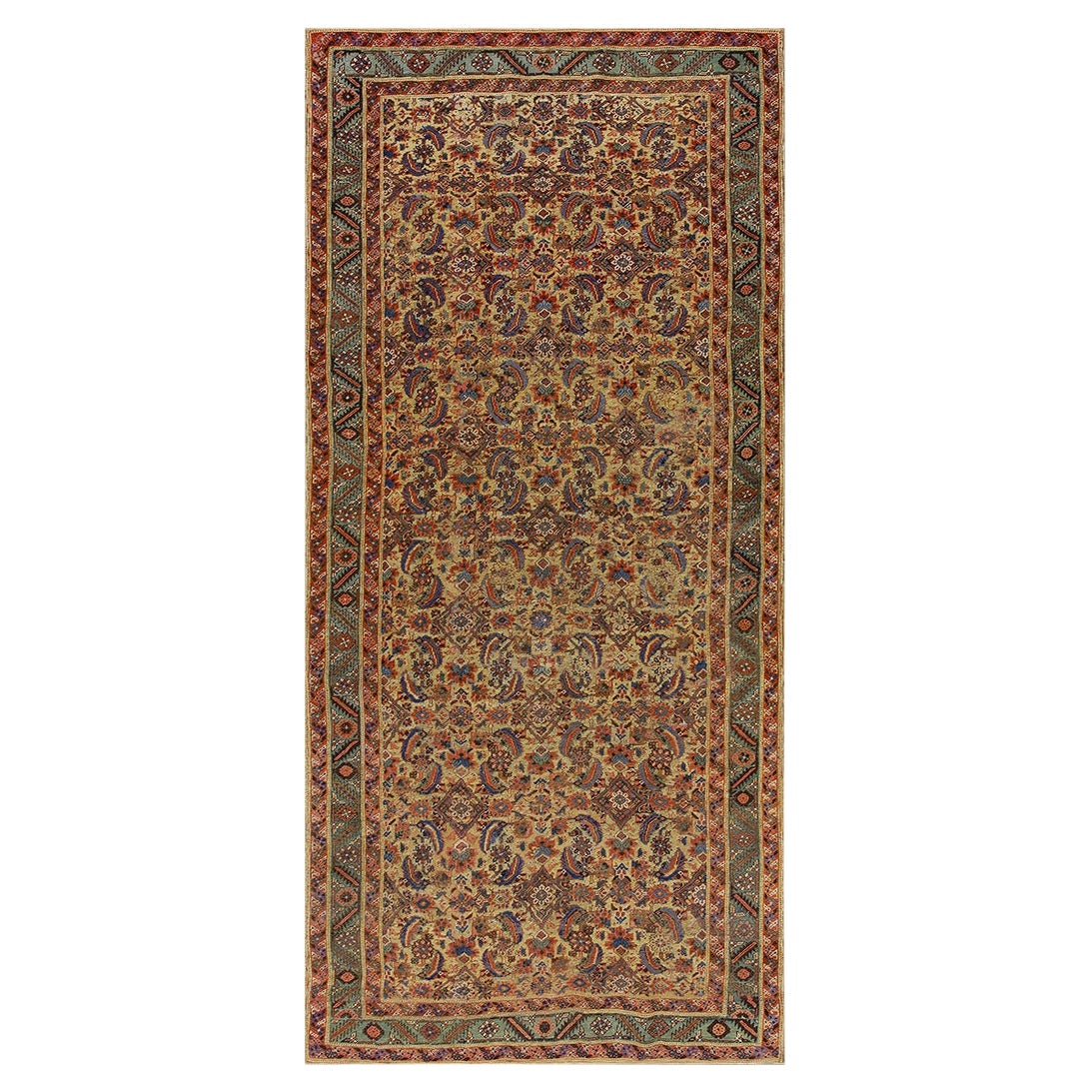19ème siècle N.W. Tapis Persan Bakshaiesh ( 5'9" x  12'6" - 175 x 380 )